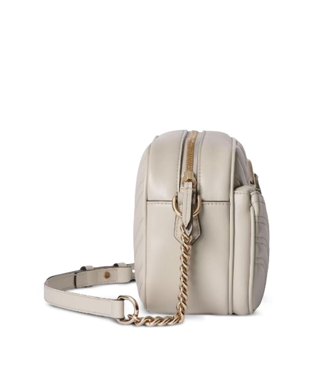 GUCCI Белая кожаная сумка через плечо, фото 6