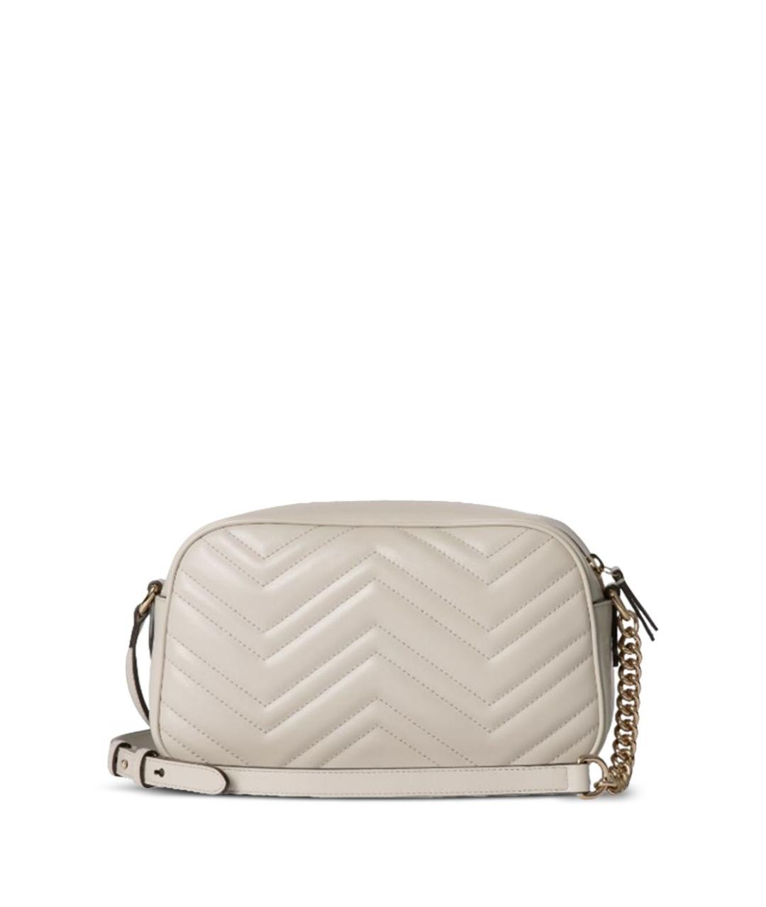 GUCCI Белая кожаная сумка через плечо, фото 4