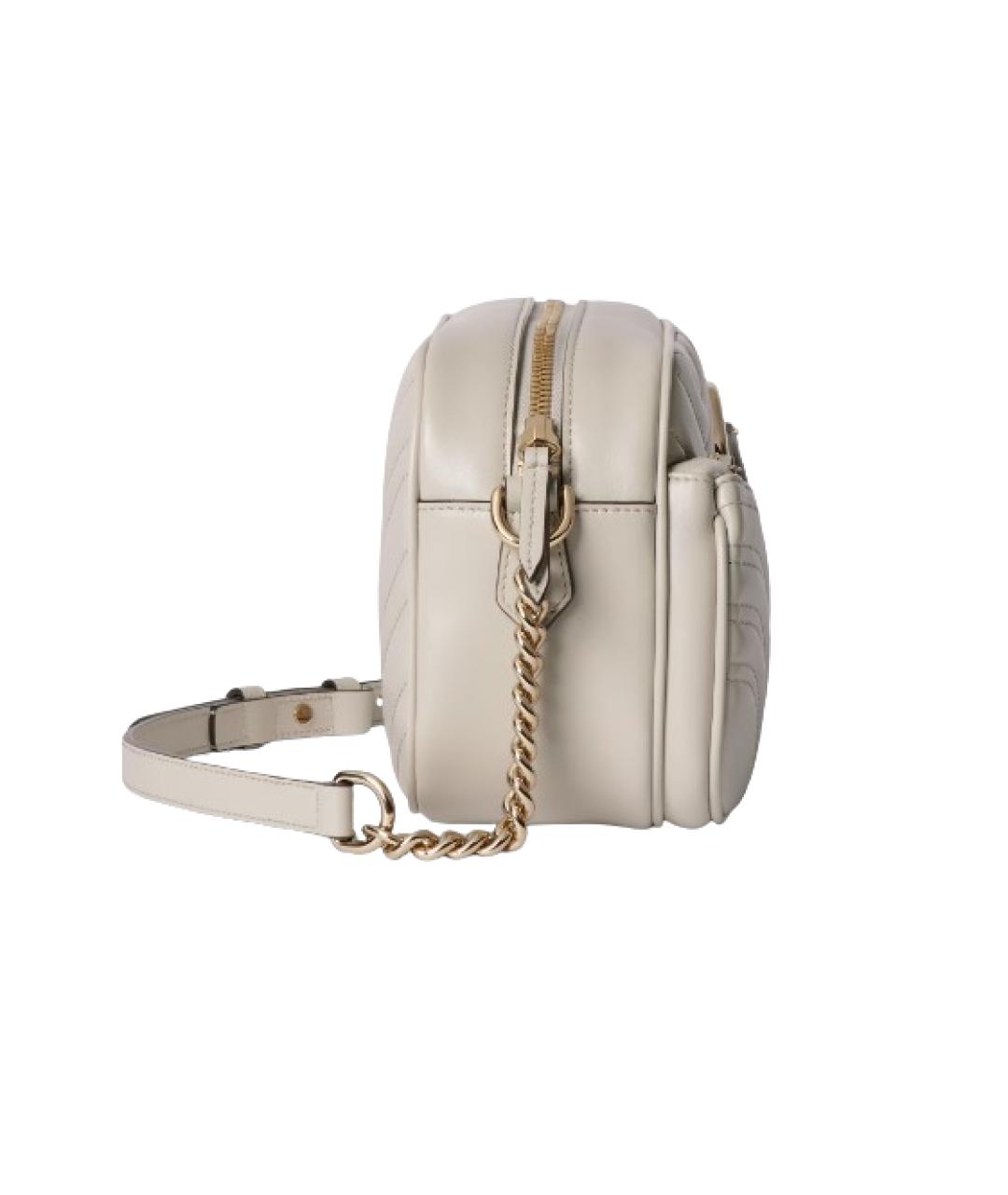 GUCCI Белая кожаная сумка через плечо, фото 3