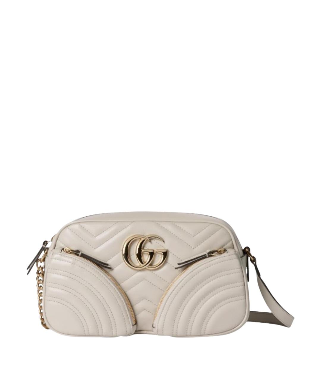 GUCCI Белая кожаная сумка через плечо, фото 1