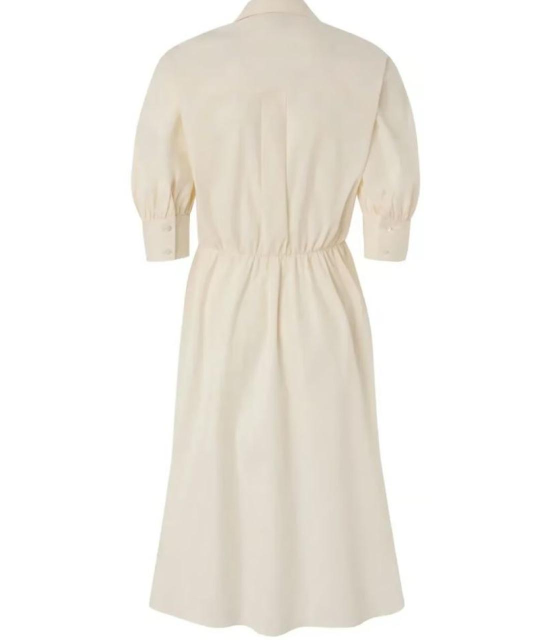 PINKO Бежевое хлопковое повседневное платье, фото 2