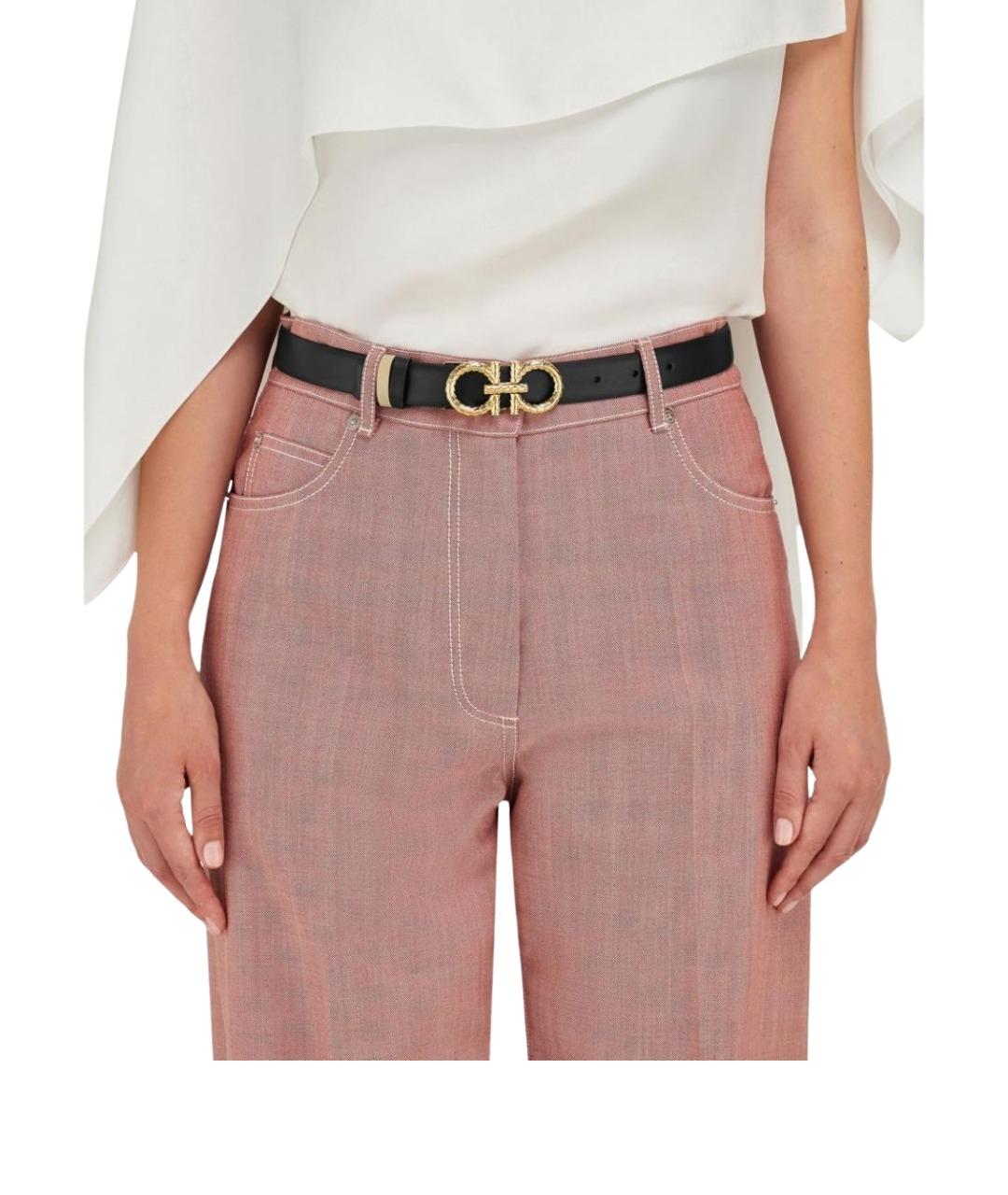 FERRAGAMO Черный кожаный ремень, фото 2