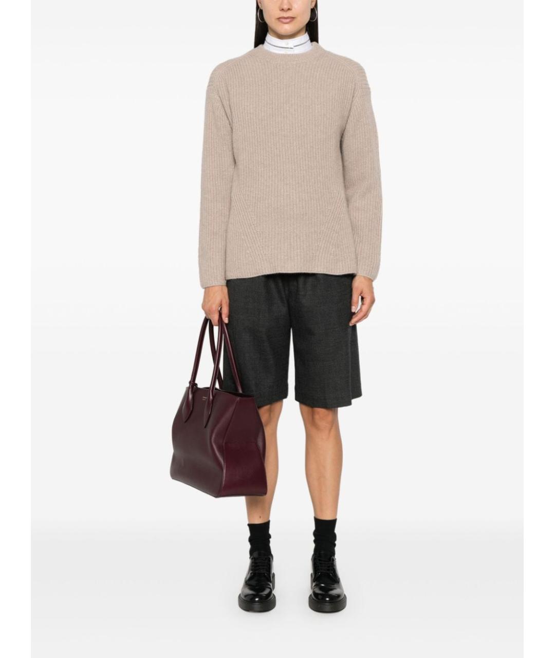 P.A.R.O.S.H. Бежевый шерстяной джемпер / свитер, фото 5