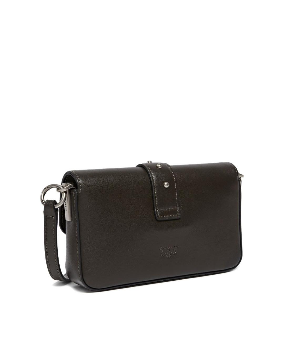 PINKO Черная кожаная сумка через плечо, фото 2