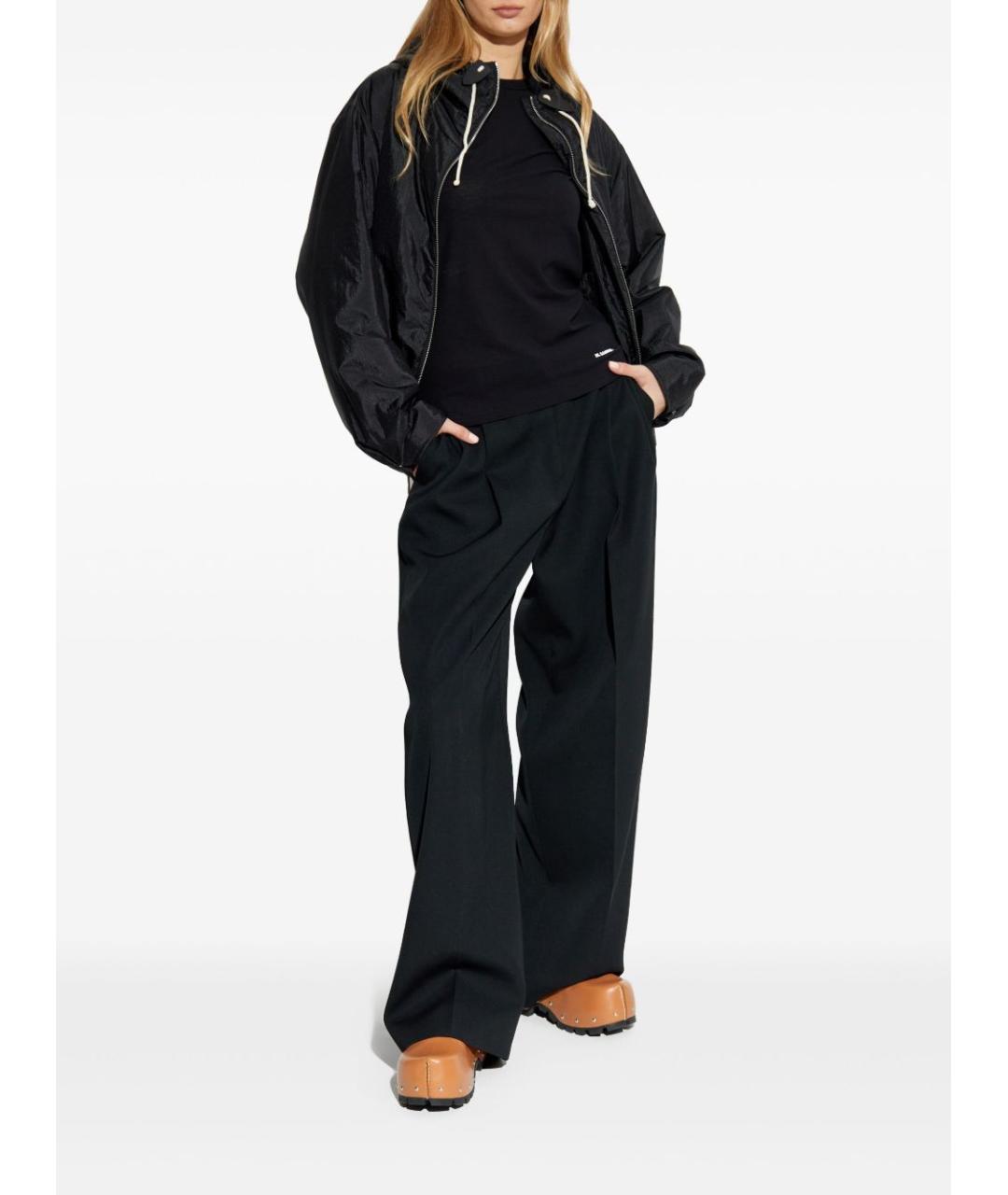 JIL SANDER Черная хлопковая футболка, фото 5