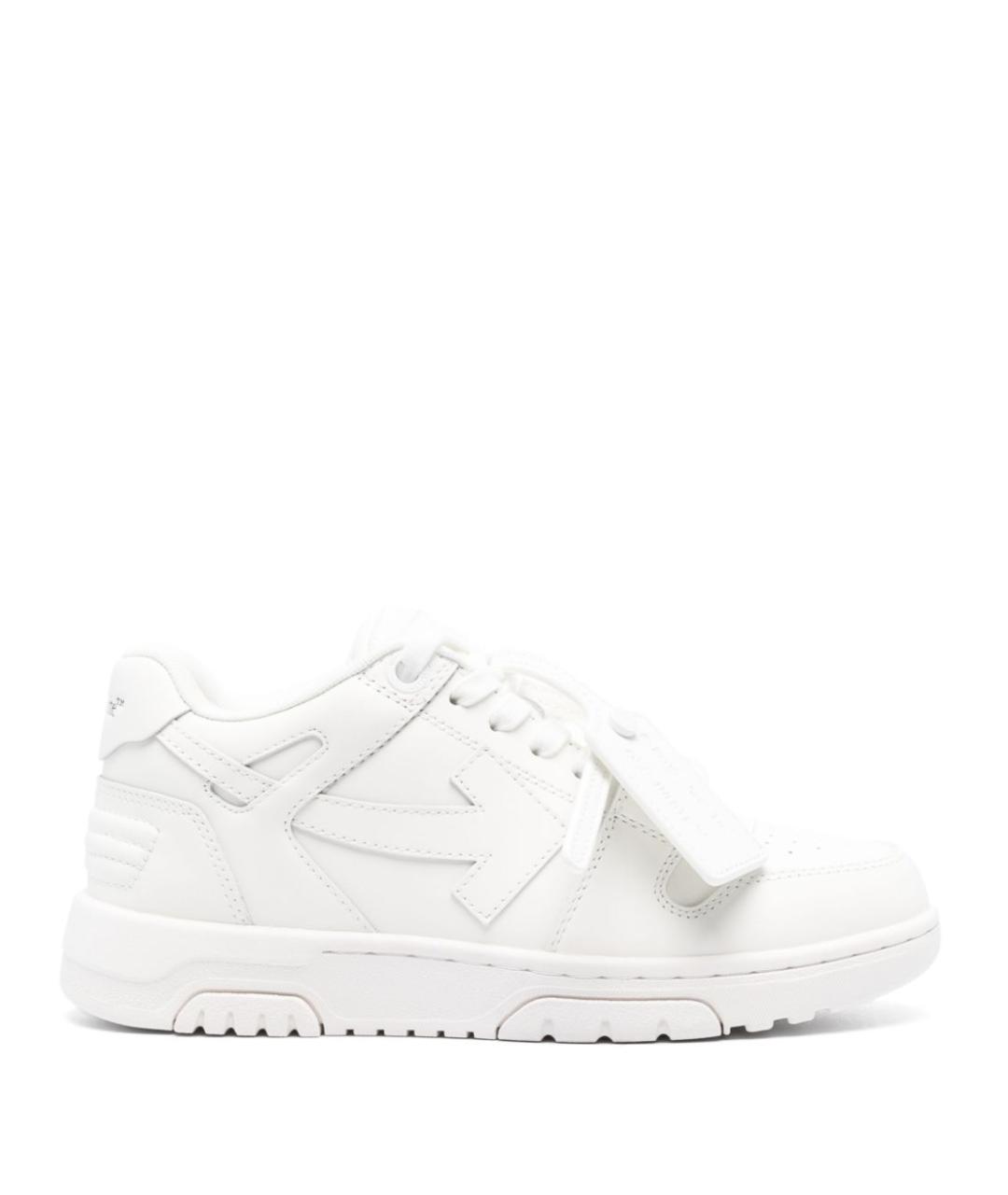 OFF-WHITE Белые кожаные кеды, фото 1