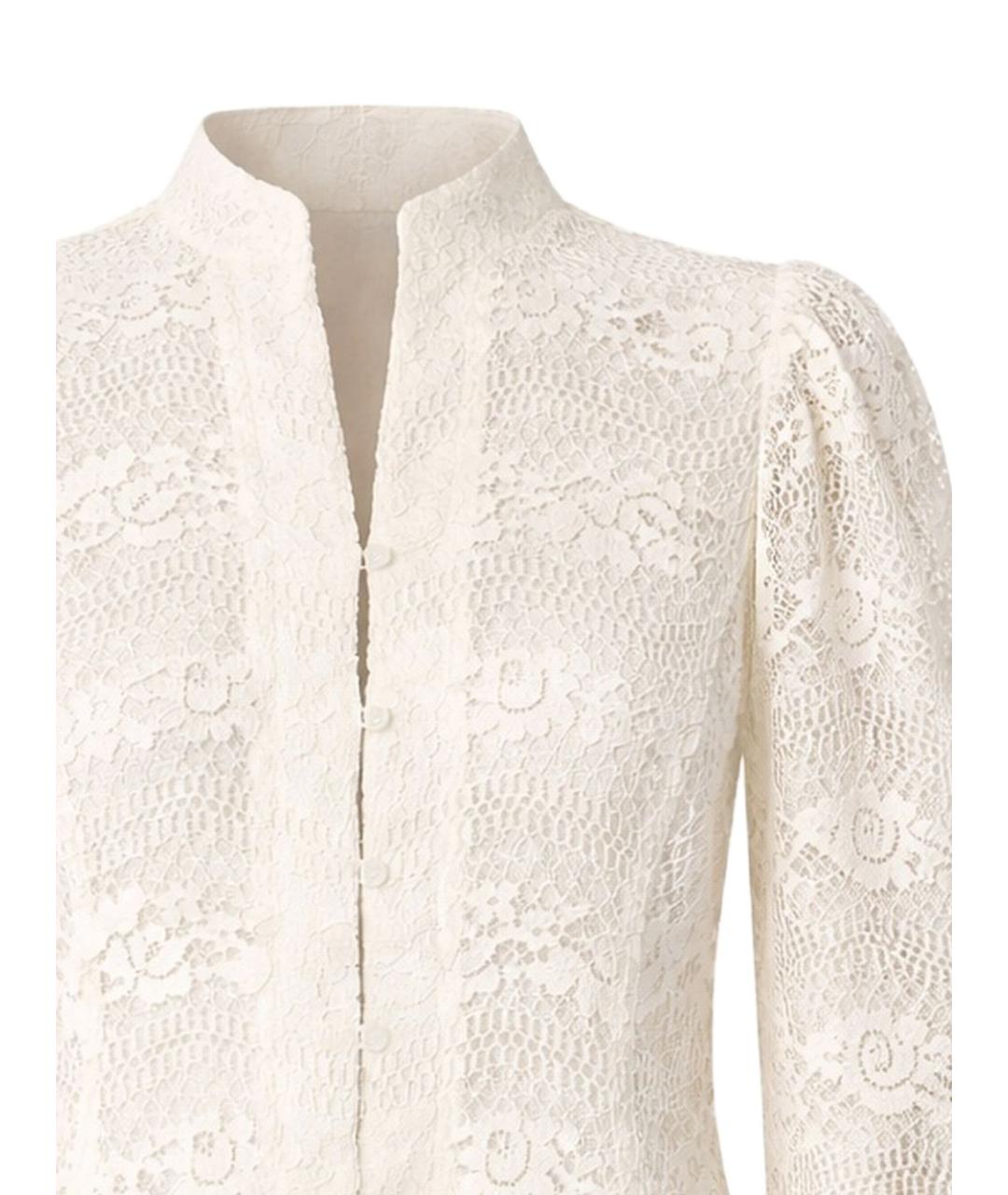 TWIN-SET Белая вискозная рубашка, фото 5