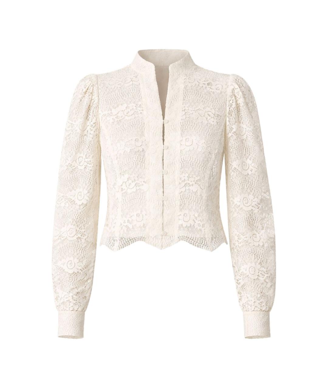 TWIN-SET Белая вискозная рубашка, фото 4