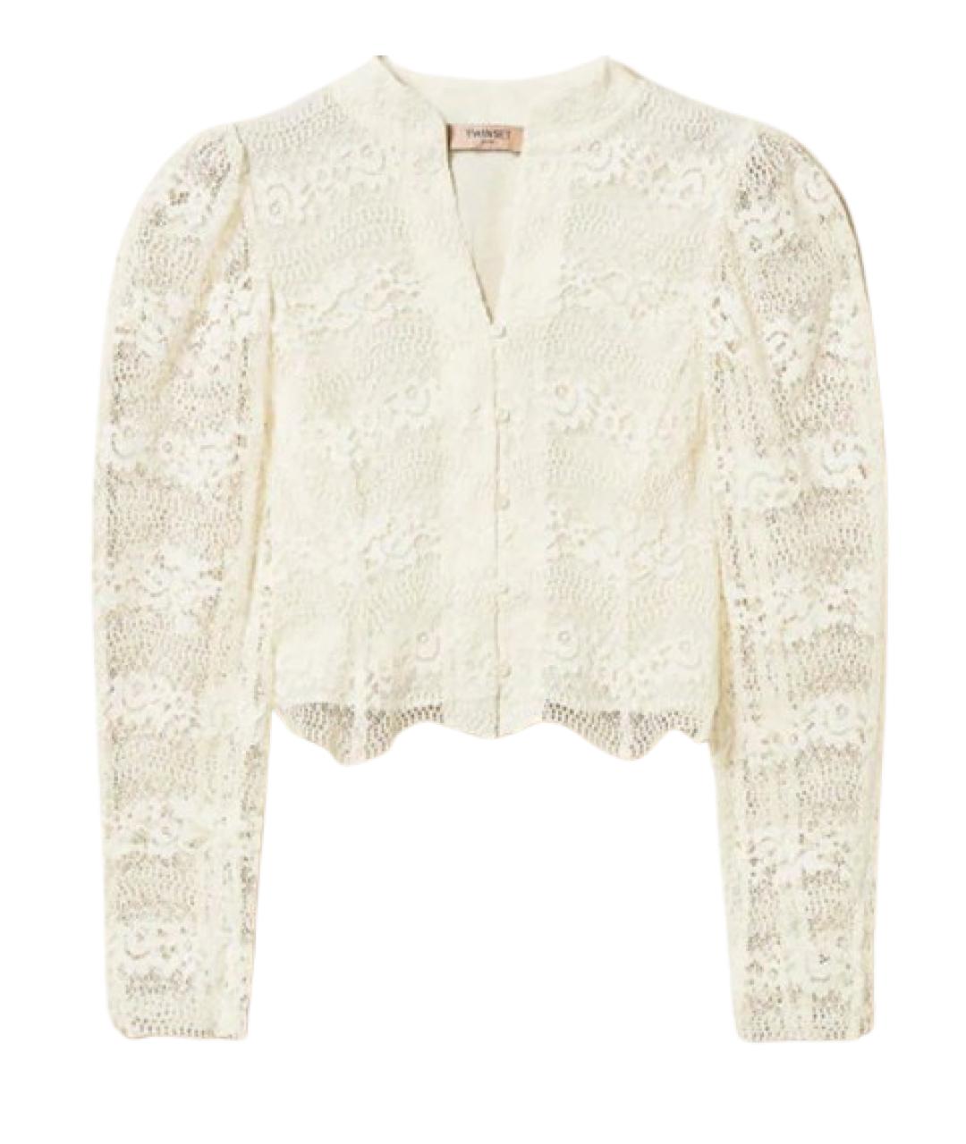 TWIN-SET Белая вискозная рубашка, фото 1