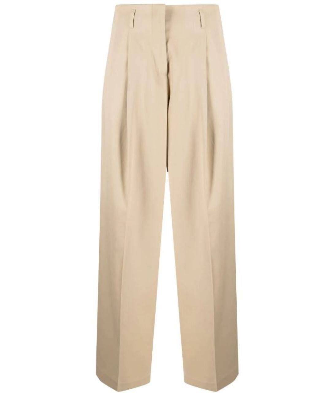 GOLDEN GOOSE DELUXE BRAND Бежевые прямые брюки, фото 1