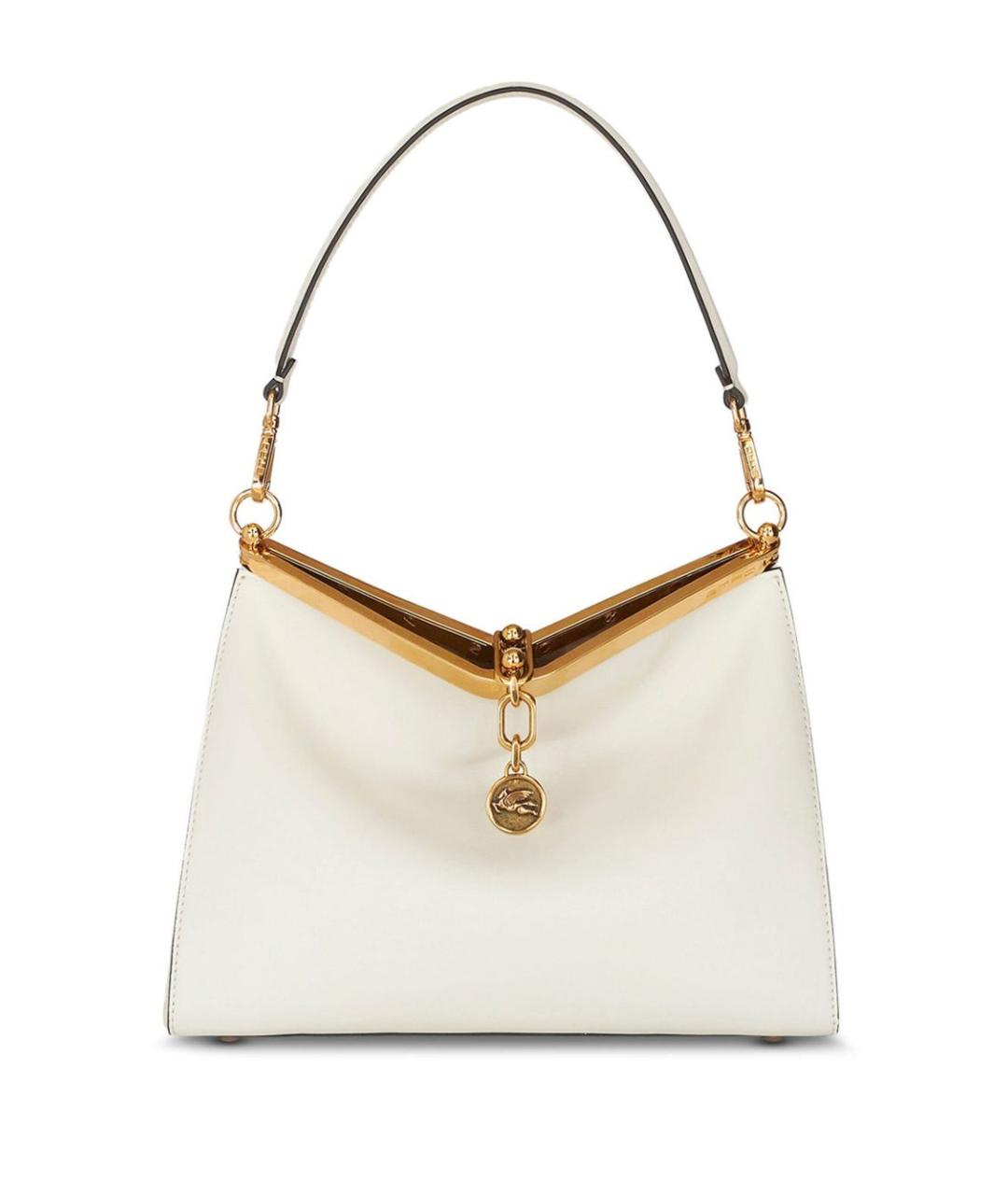 ETRO Белая кожаная сумка тоут, фото 1