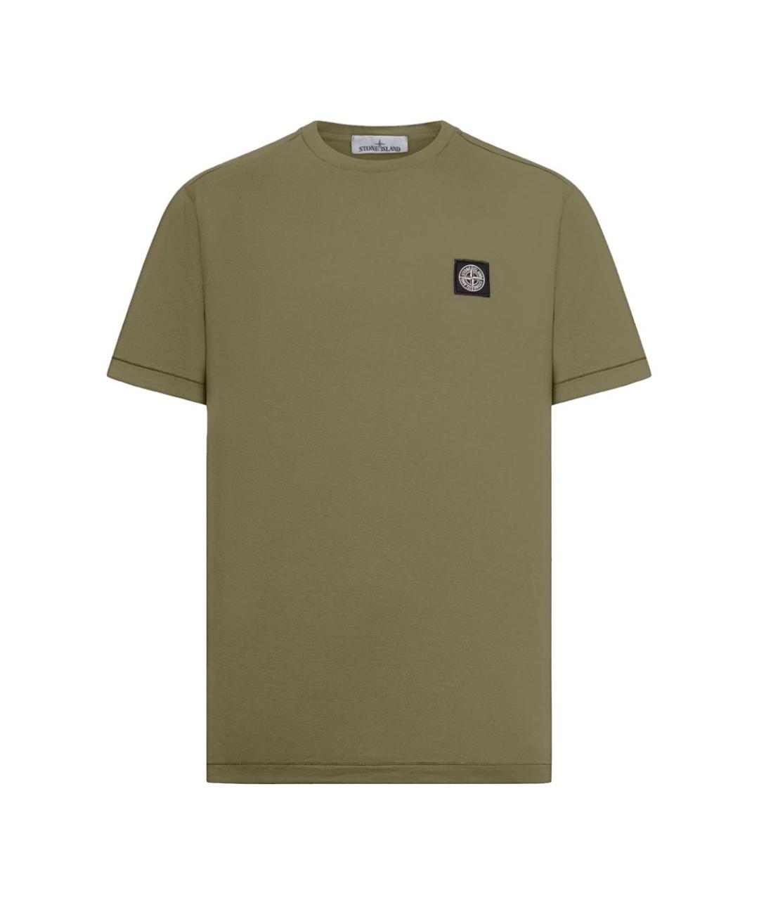 STONE ISLAND Хаки футболка, фото 1