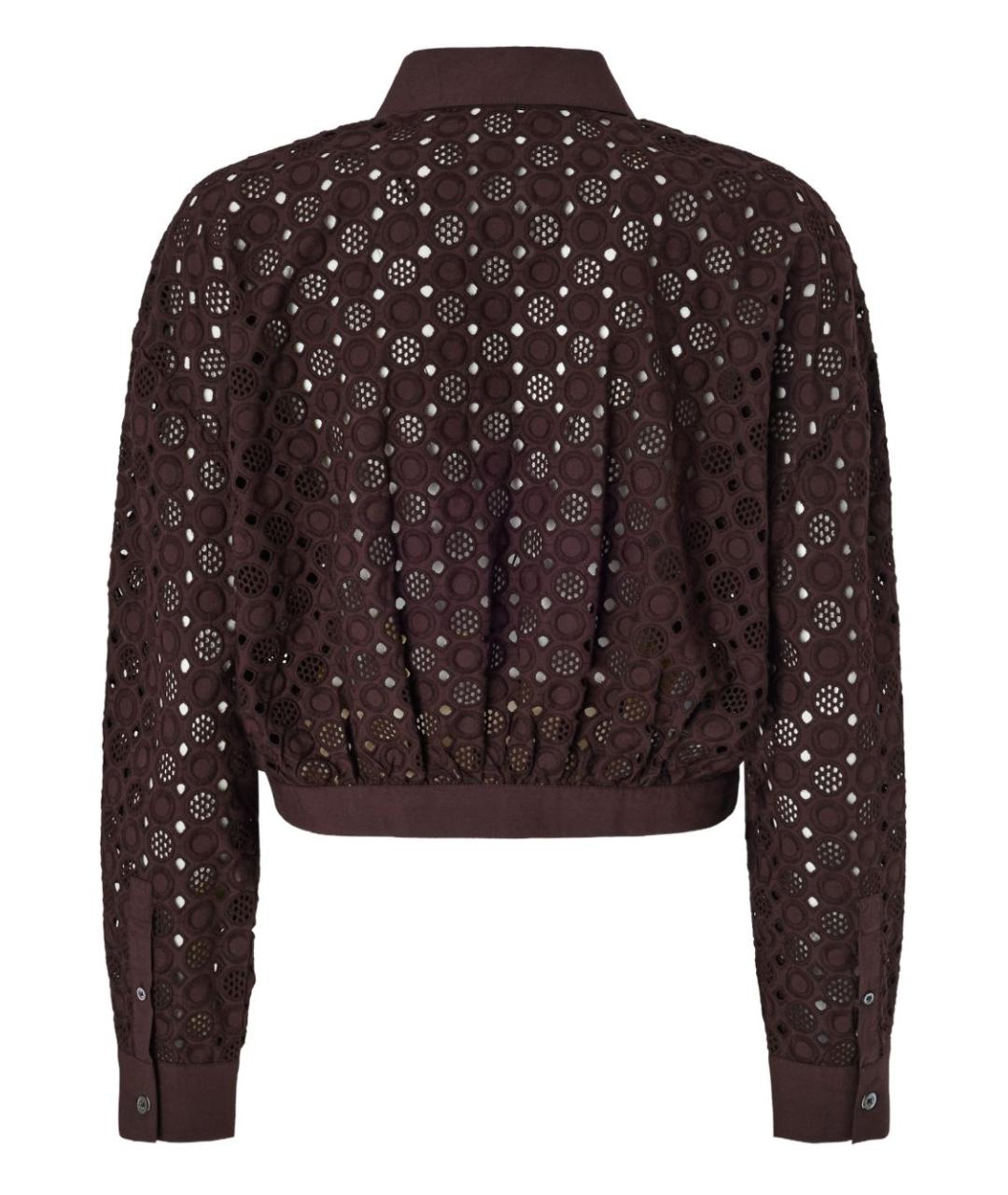 PINKO Коричневый хлопковый жакет/пиджак, фото 2