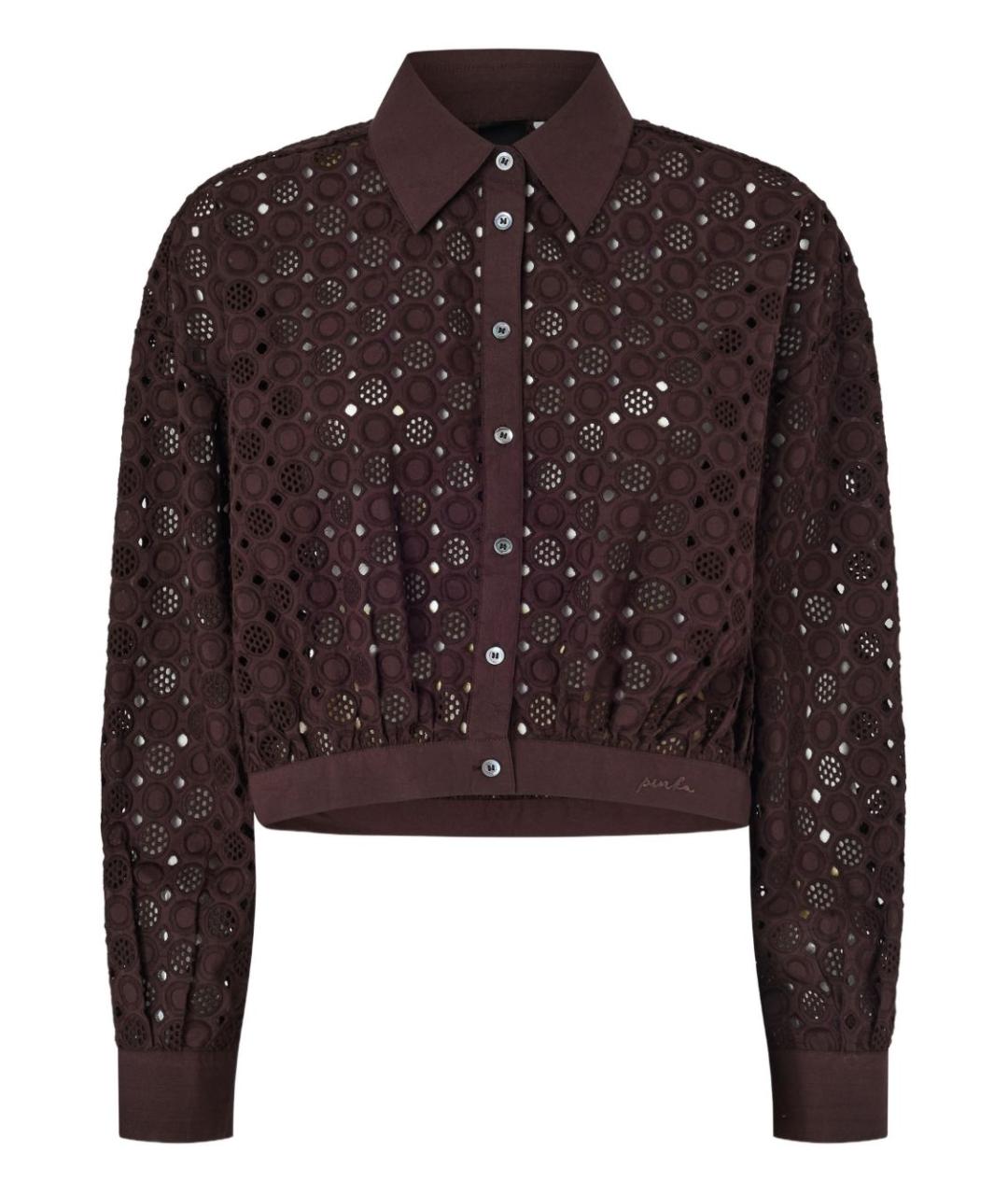 PINKO Коричневый хлопковый жакет/пиджак, фото 1