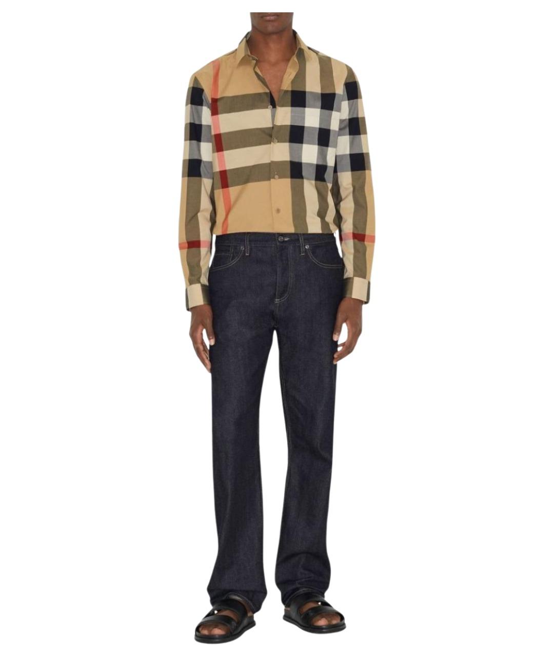 BURBERRY Бежевая классическая рубашка, фото 3