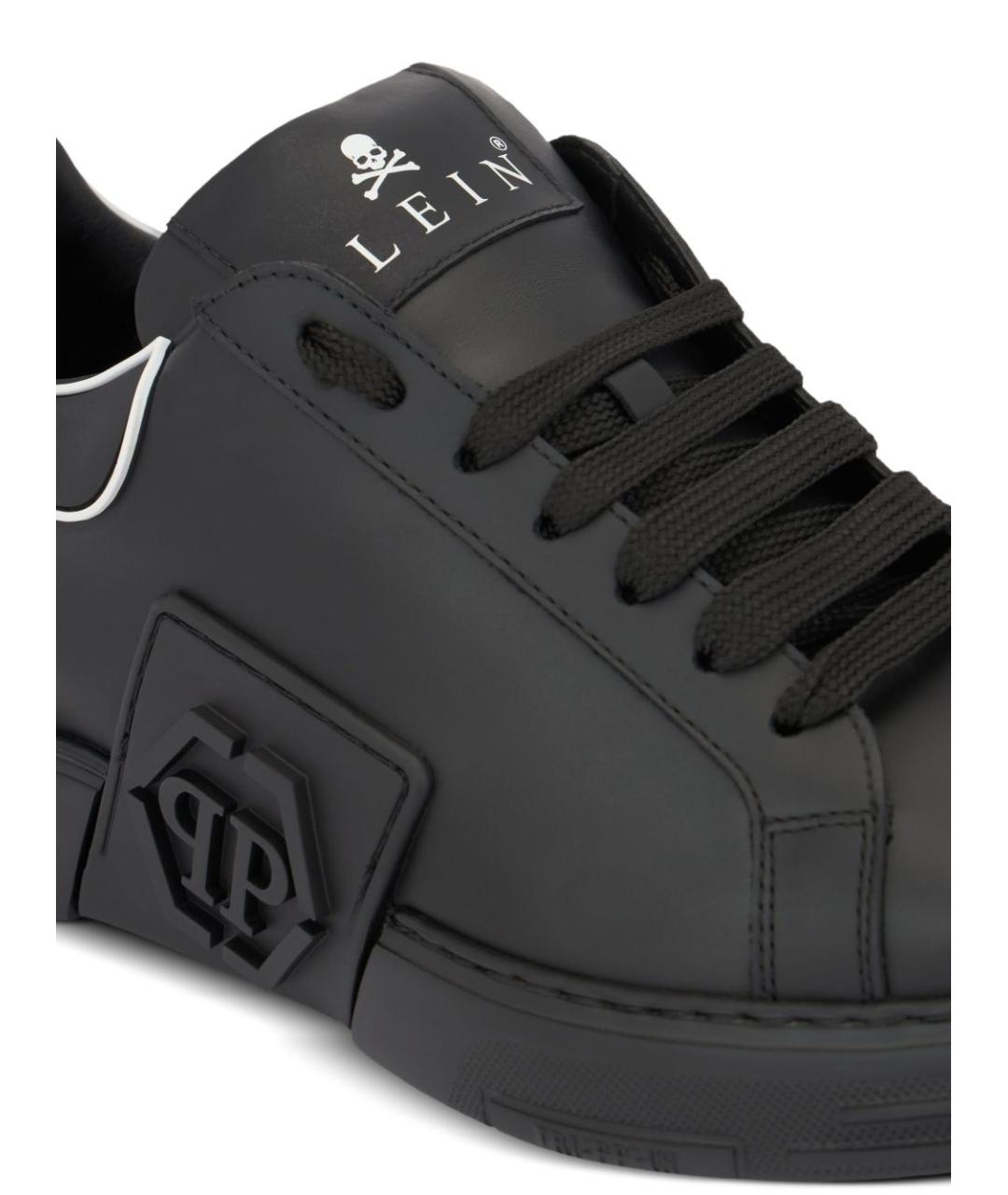 PHILIPP PLEIN Черные низкие кроссовки / кеды, фото 5