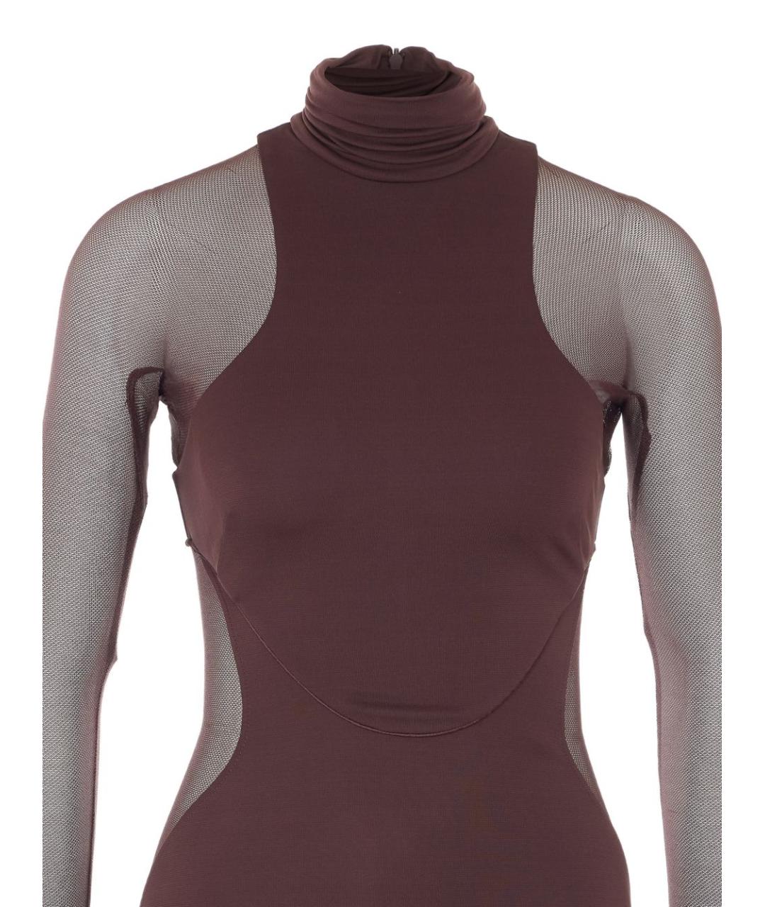 ELISABETTA FRANCHI Коричневое повседневное платье, фото 4