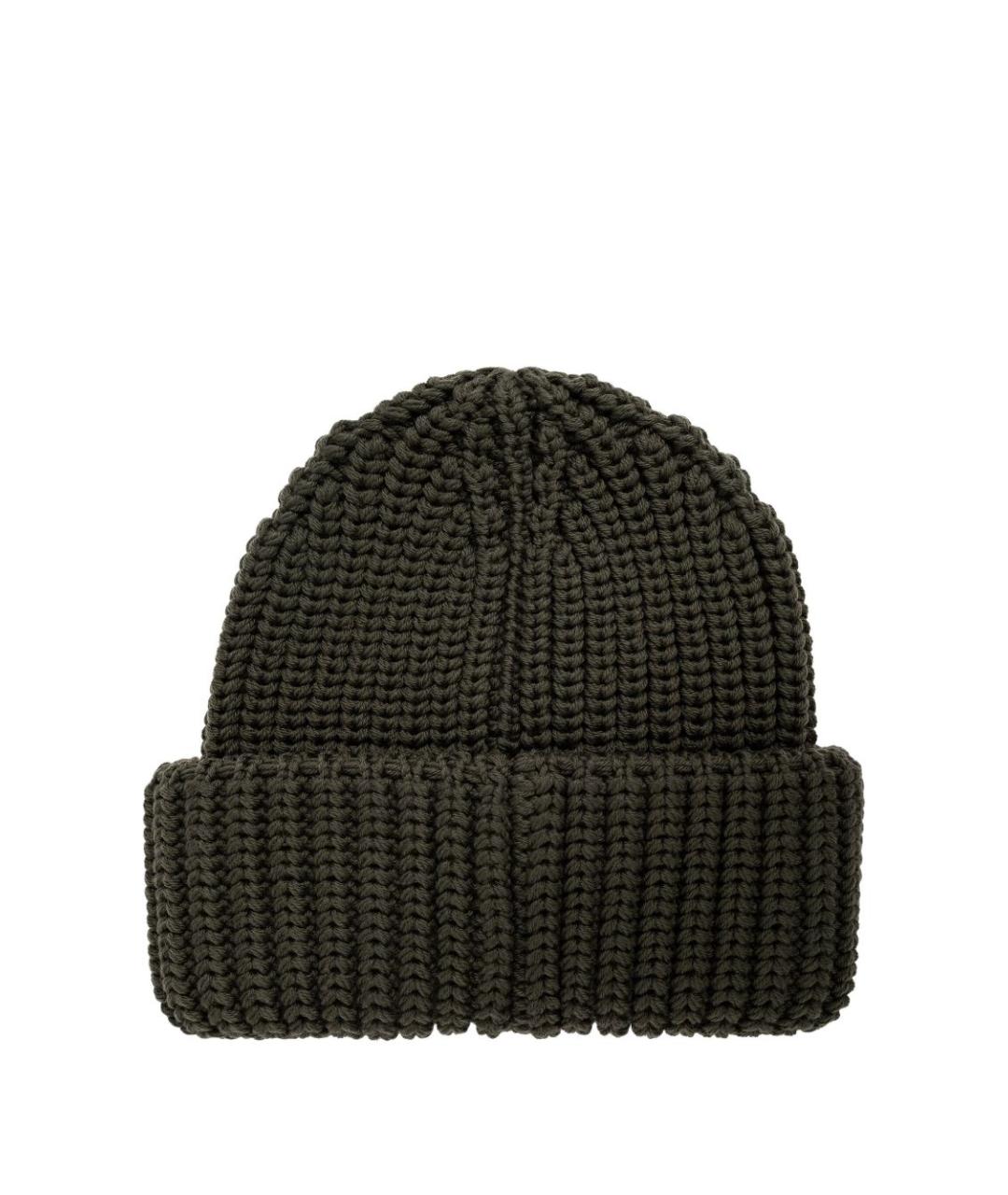 MONCLER GRENOBLE Хаки шерстяная шапка, фото 2
