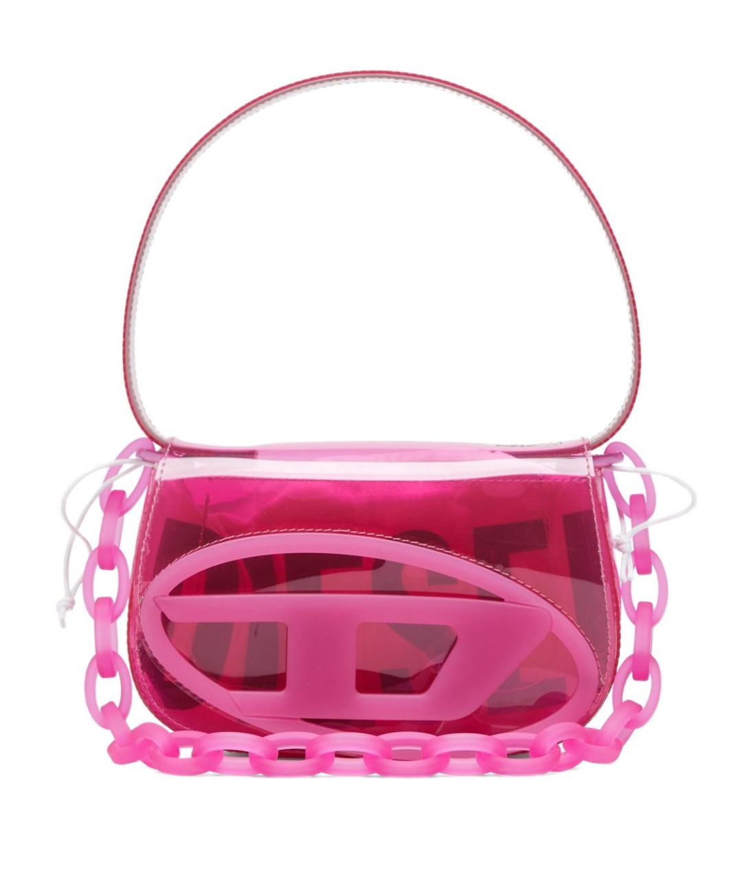 DIESEL Розовая сумка с короткими ручками из искусственной кожи, фото 1