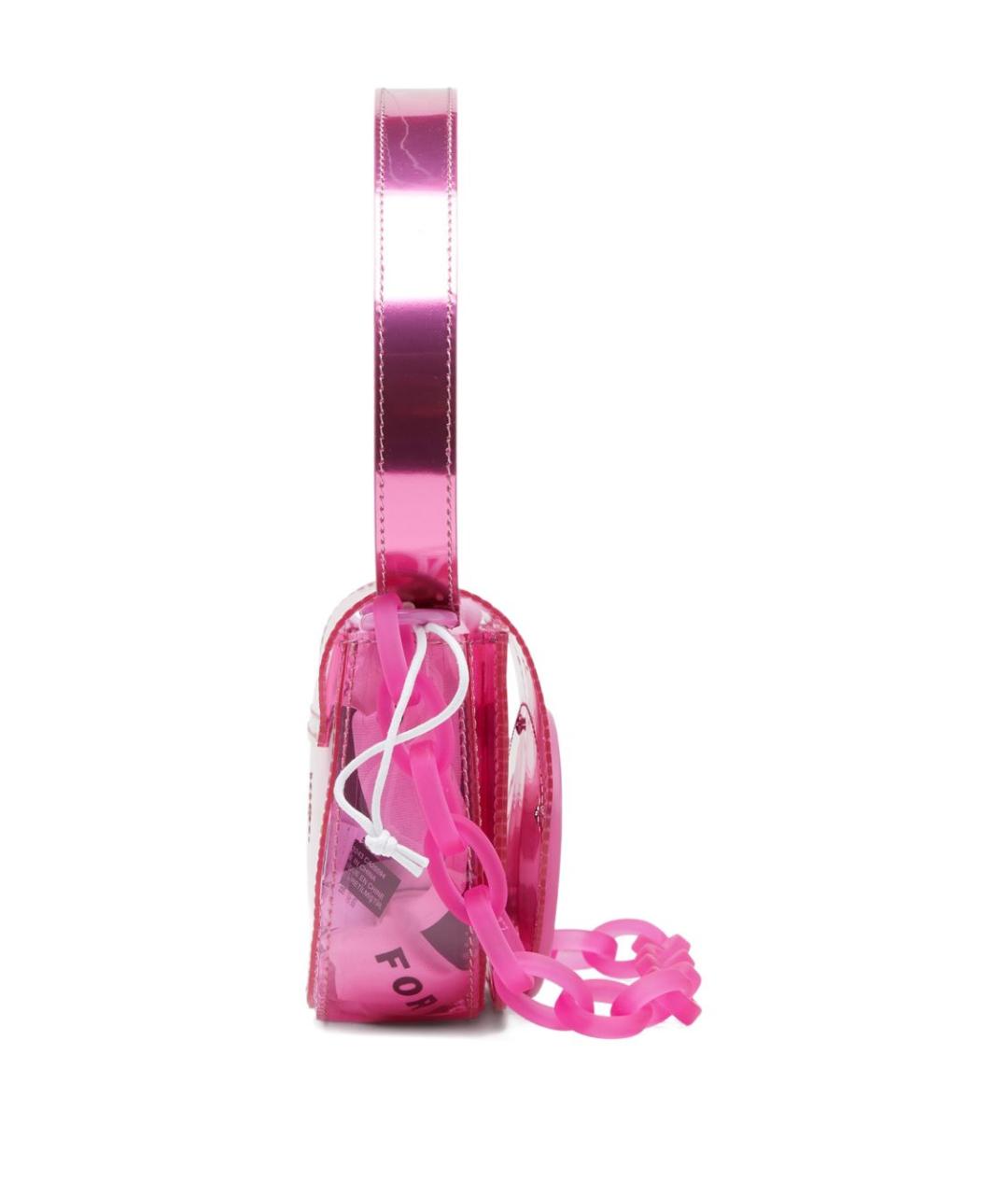 DIESEL Розовая сумка с короткими ручками из искусственной кожи, фото 3