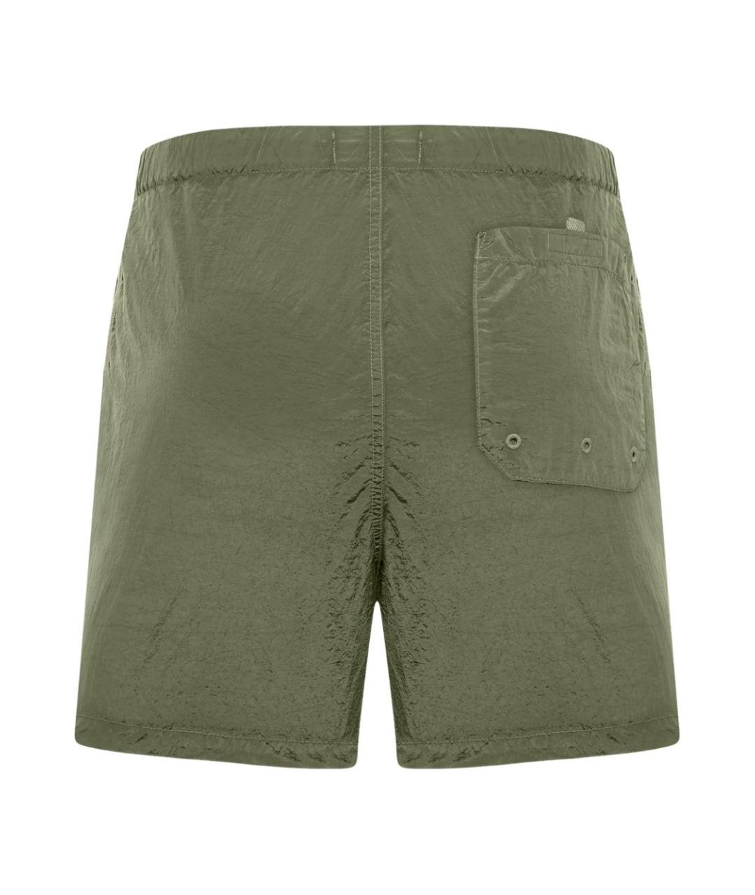 STONE ISLAND Хаки полиэстеровые шорты, фото 2