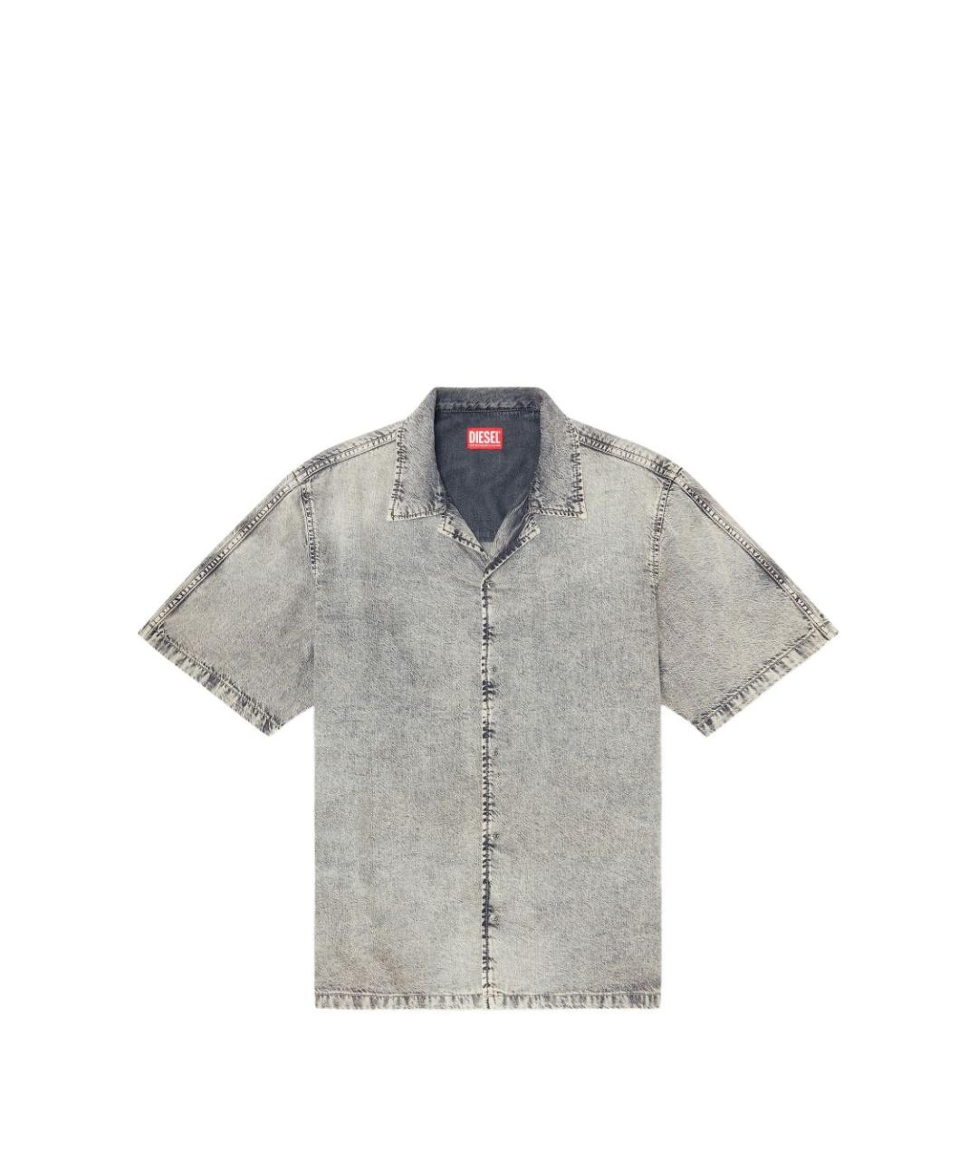 DIESEL Серая хлопковая классическая рубашка, фото 1