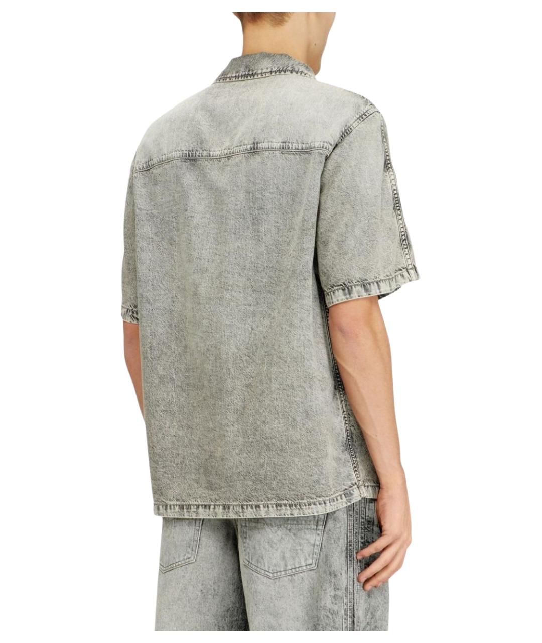 DIESEL Серая хлопковая классическая рубашка, фото 3