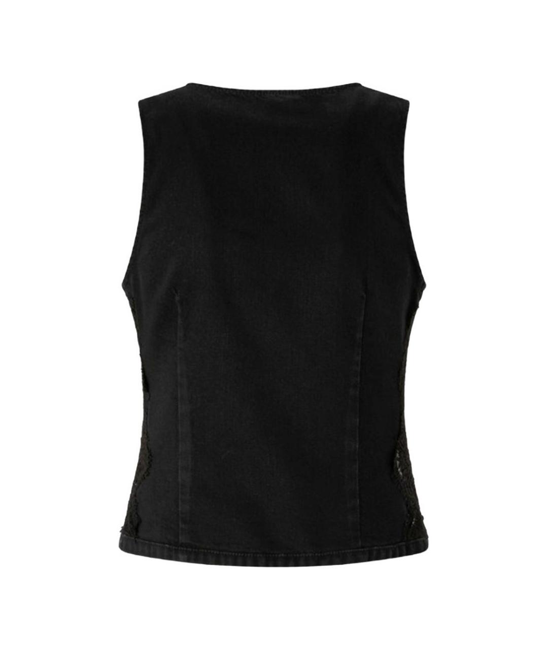 PINKO Черный хлопковый жилет, фото 2