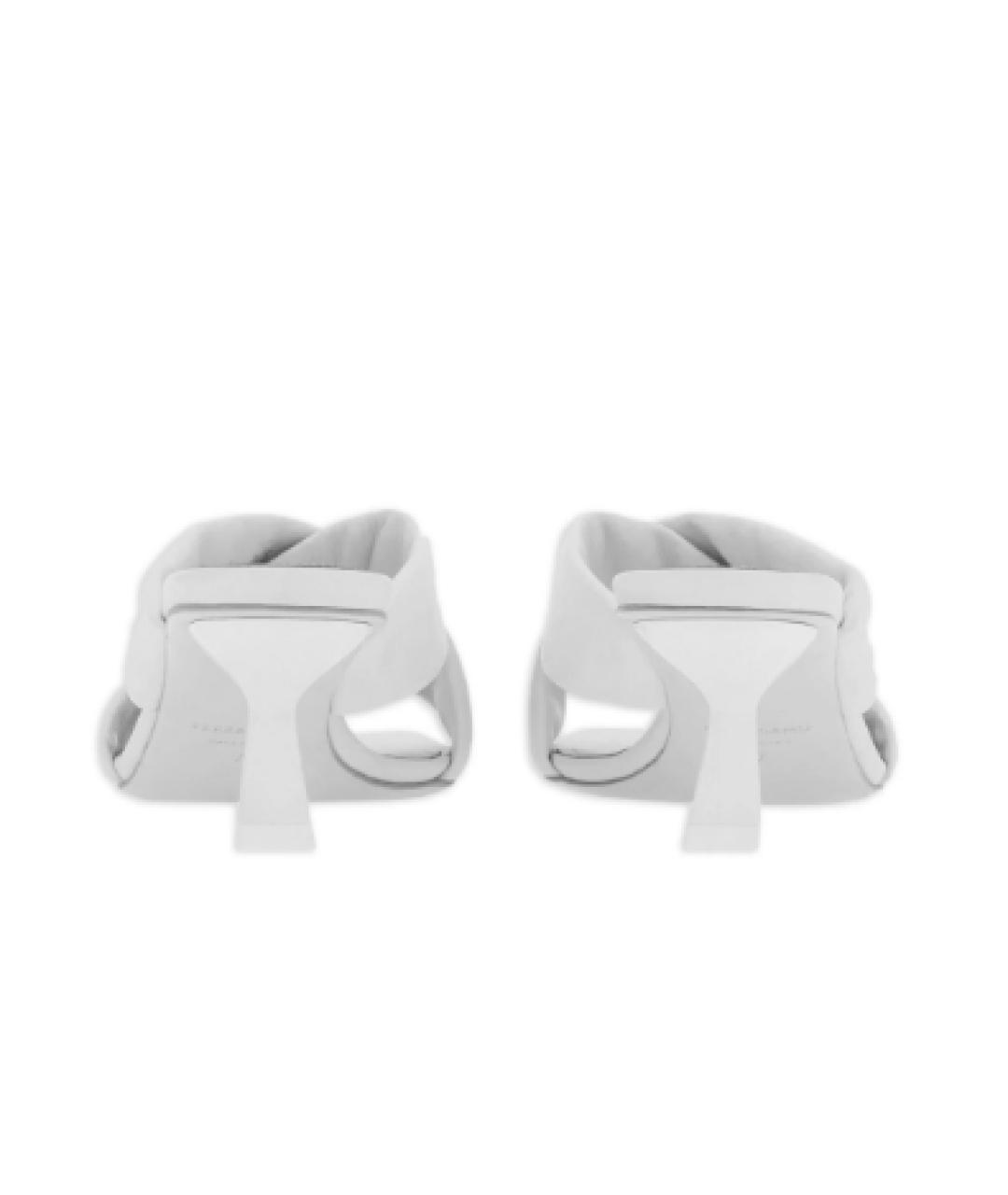 FERRAGAMO Белые кожаные мюли, фото 3