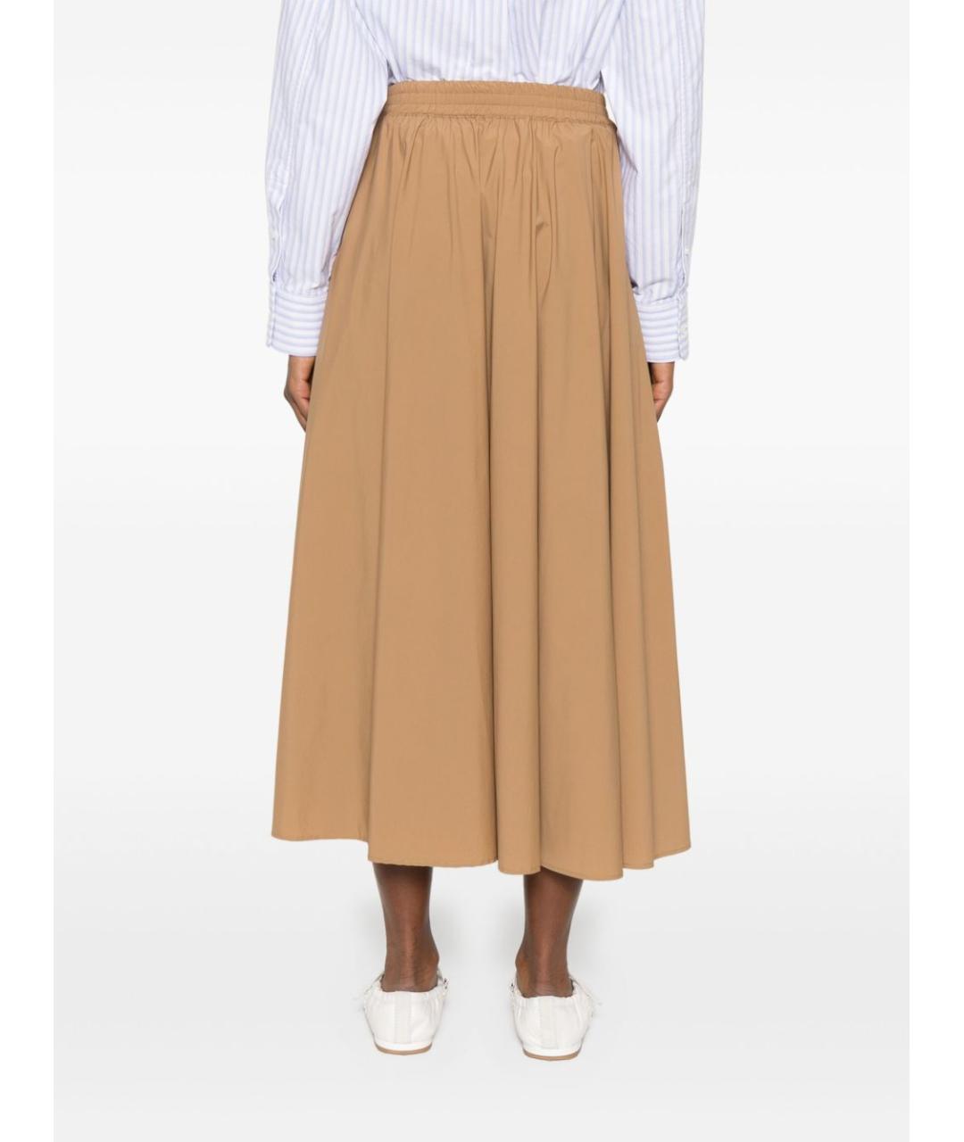 HERNO Бежевая полиамидовая юбка макси, фото 5