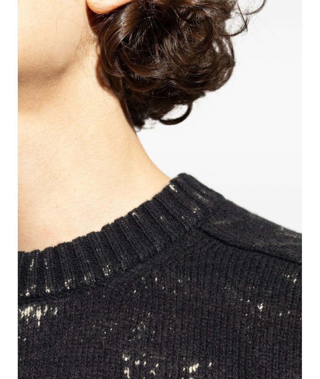 DIESEL Черный шерстяной джемпер / свитер, фото 2