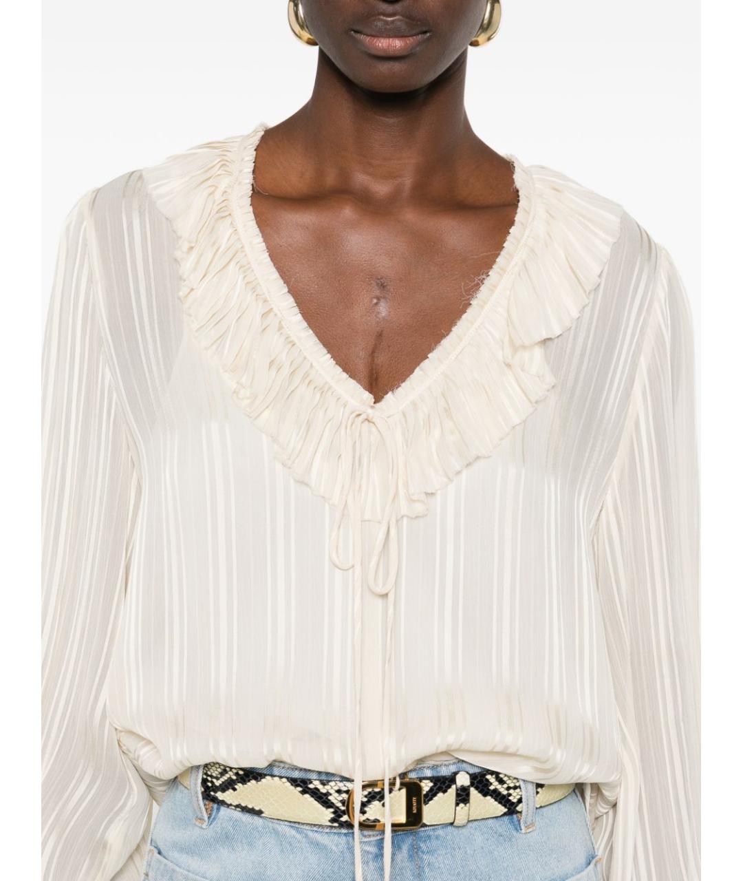 PINKO Бежевая вискозная блузы, фото 2