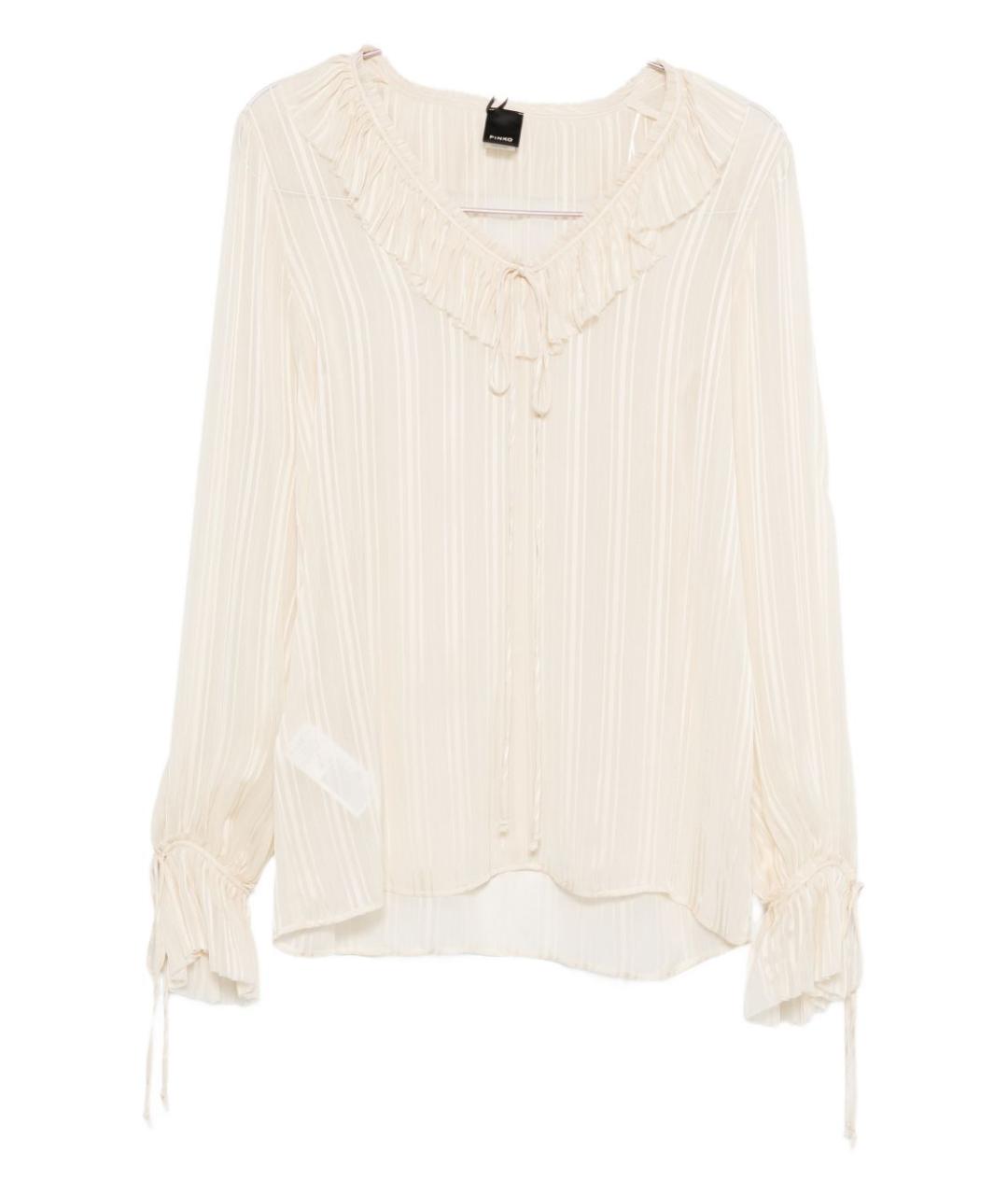 PINKO Бежевая вискозная блузы, фото 1