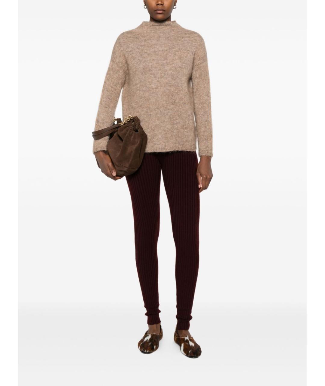 'S MAX MARA Бежевый шерстяной джемпер / свитер, фото 4