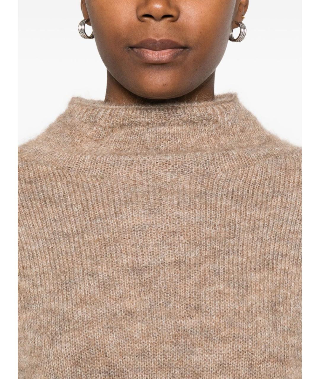'S MAX MARA Бежевый шерстяной джемпер / свитер, фото 5