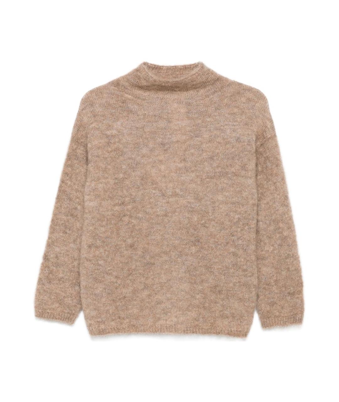 'S MAX MARA Бежевый шерстяной джемпер / свитер, фото 1