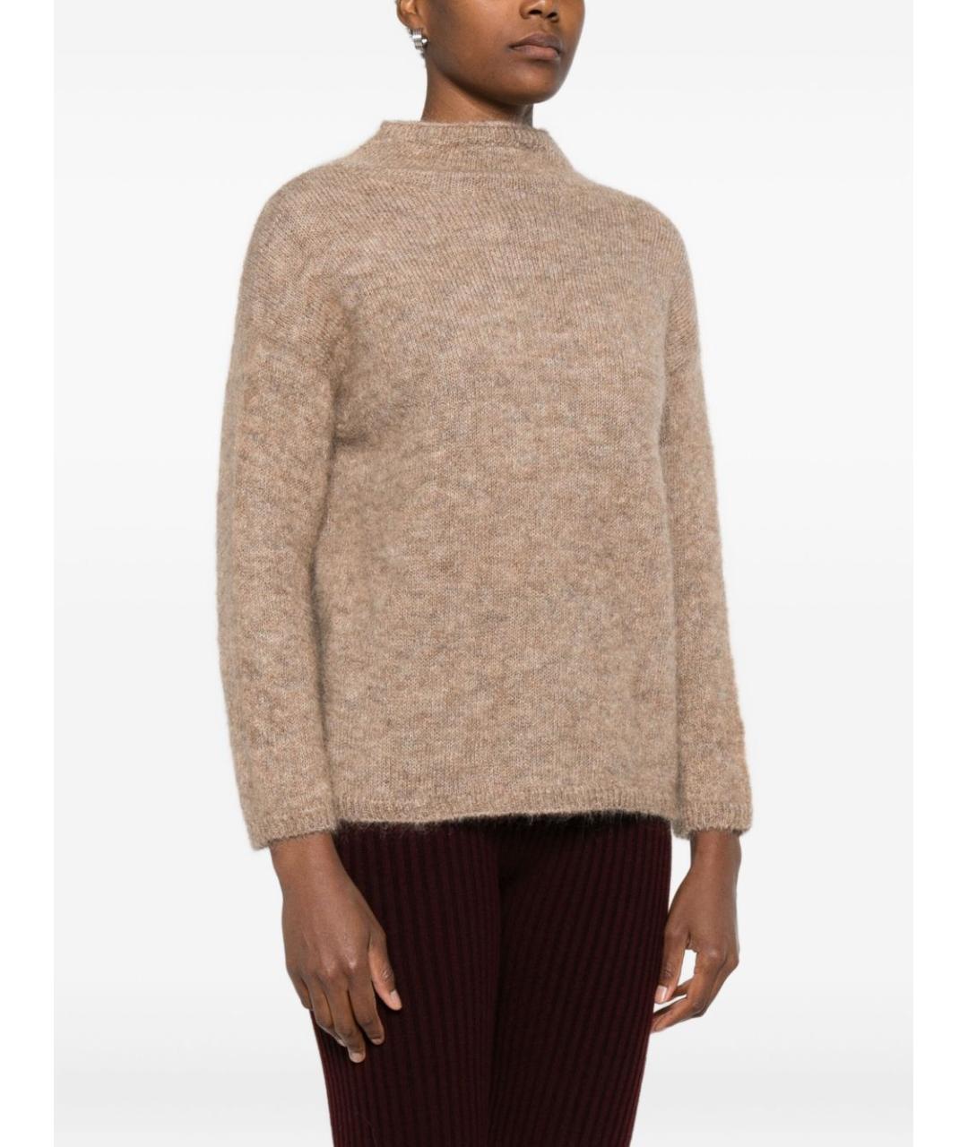 'S MAX MARA Бежевый шерстяной джемпер / свитер, фото 3