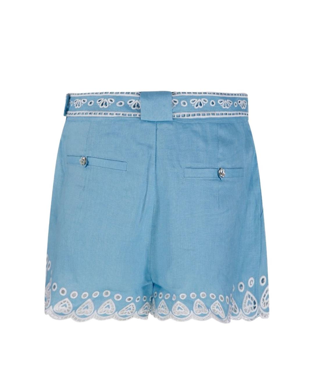 FARM RIO Синие льняные шорты, фото 4