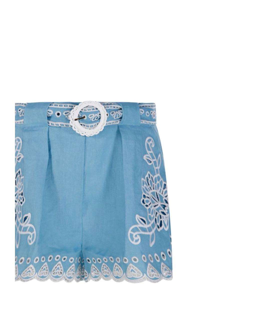 FARM RIO Синие льняные шорты, фото 3