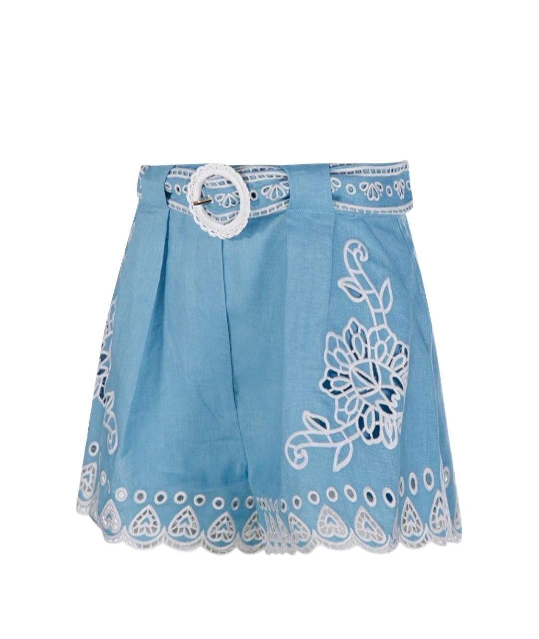 FARM RIO Синие льняные шорты, фото 2