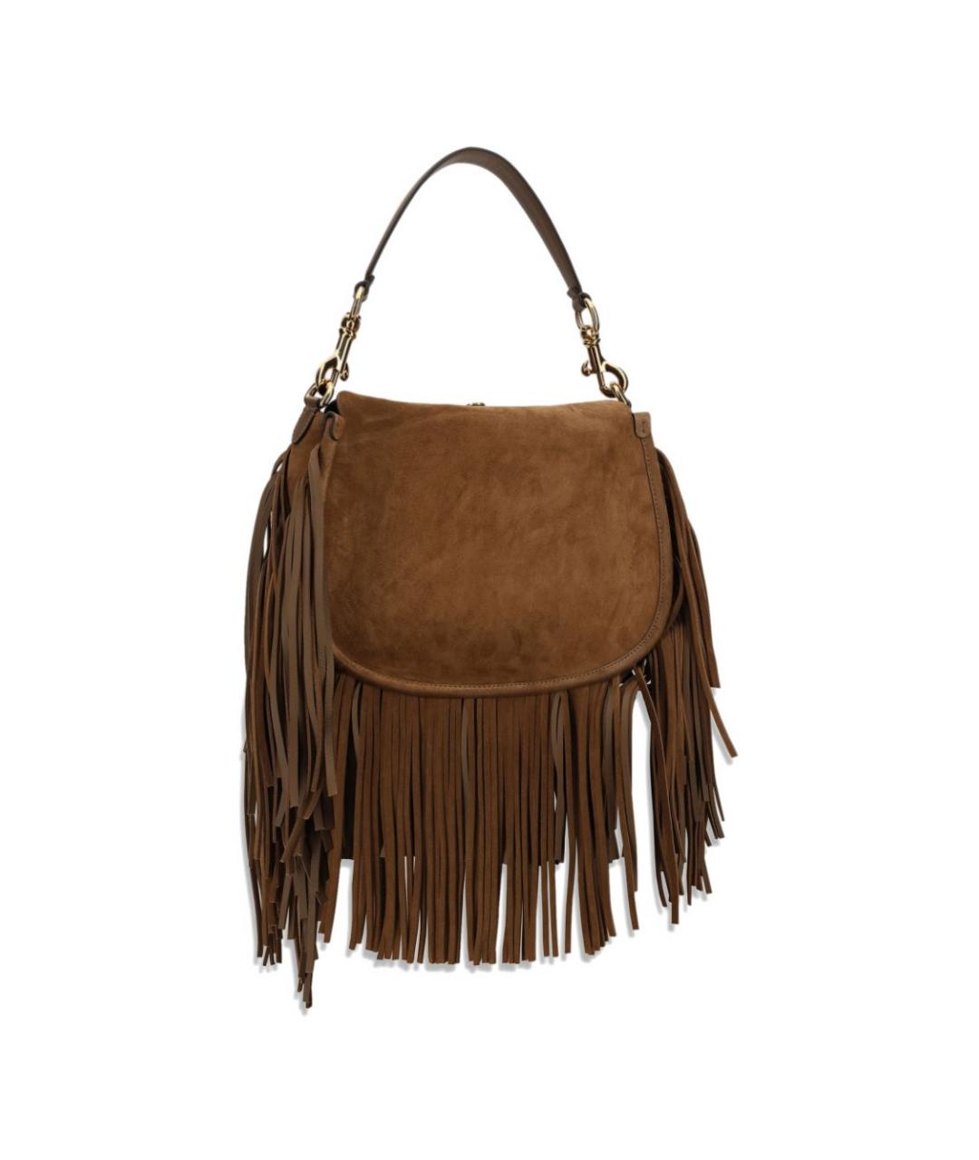 ETRO Коричневая замшевая сумка через плечо, фото 2