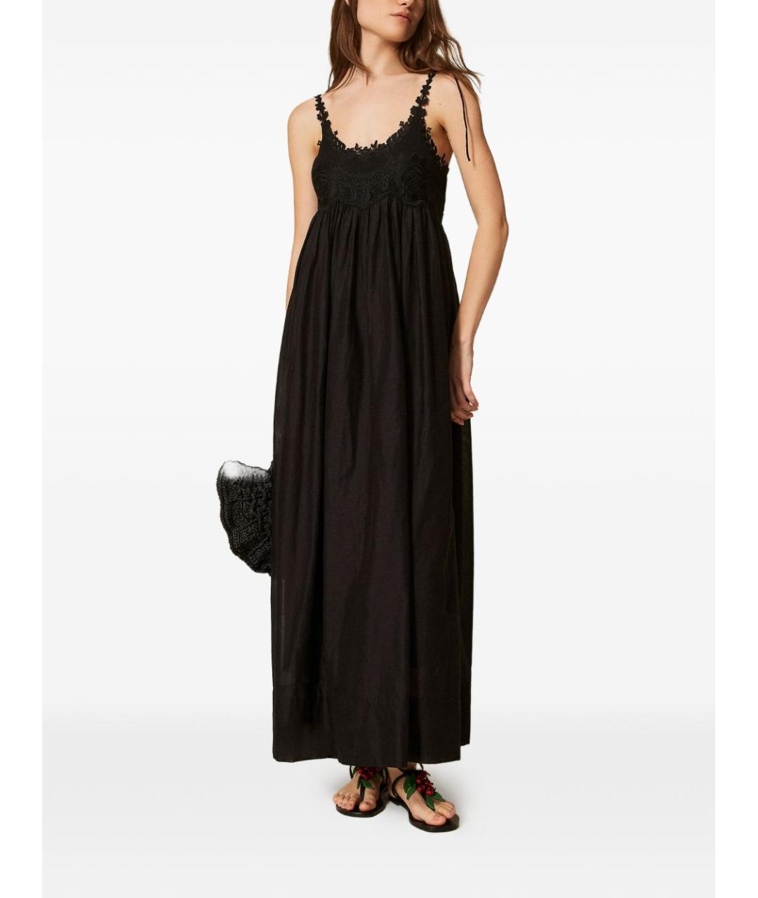 TWIN-SET Черное повседневное платье, фото 3