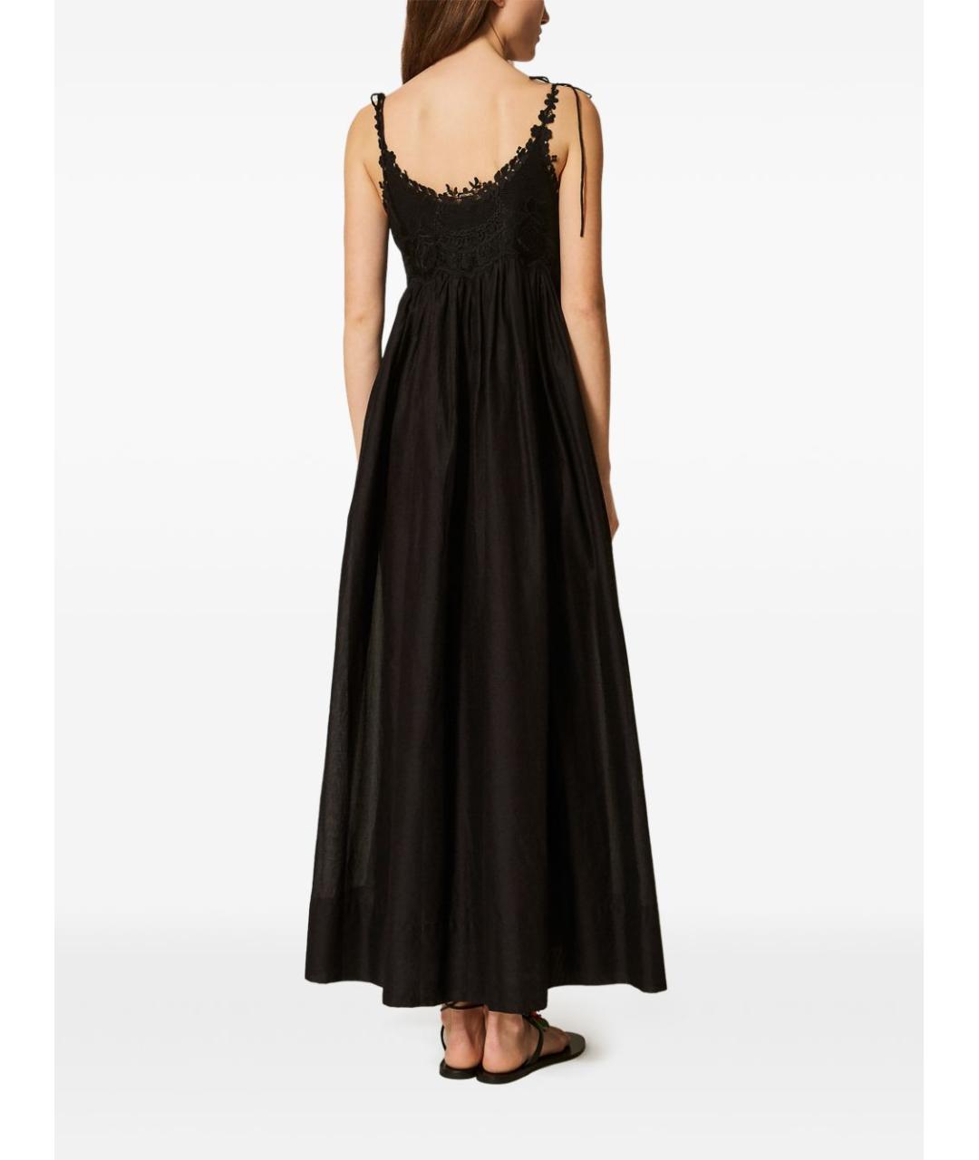 TWIN-SET Черное повседневное платье, фото 5