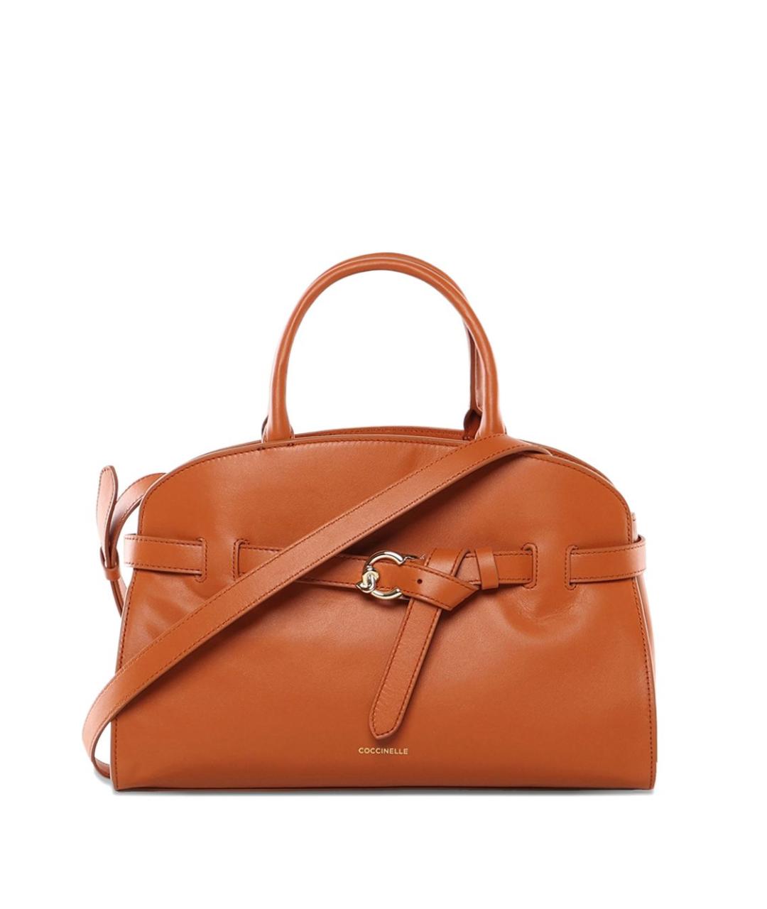 COCCINELLE Коричневая кожаная сумка тоут, фото 1