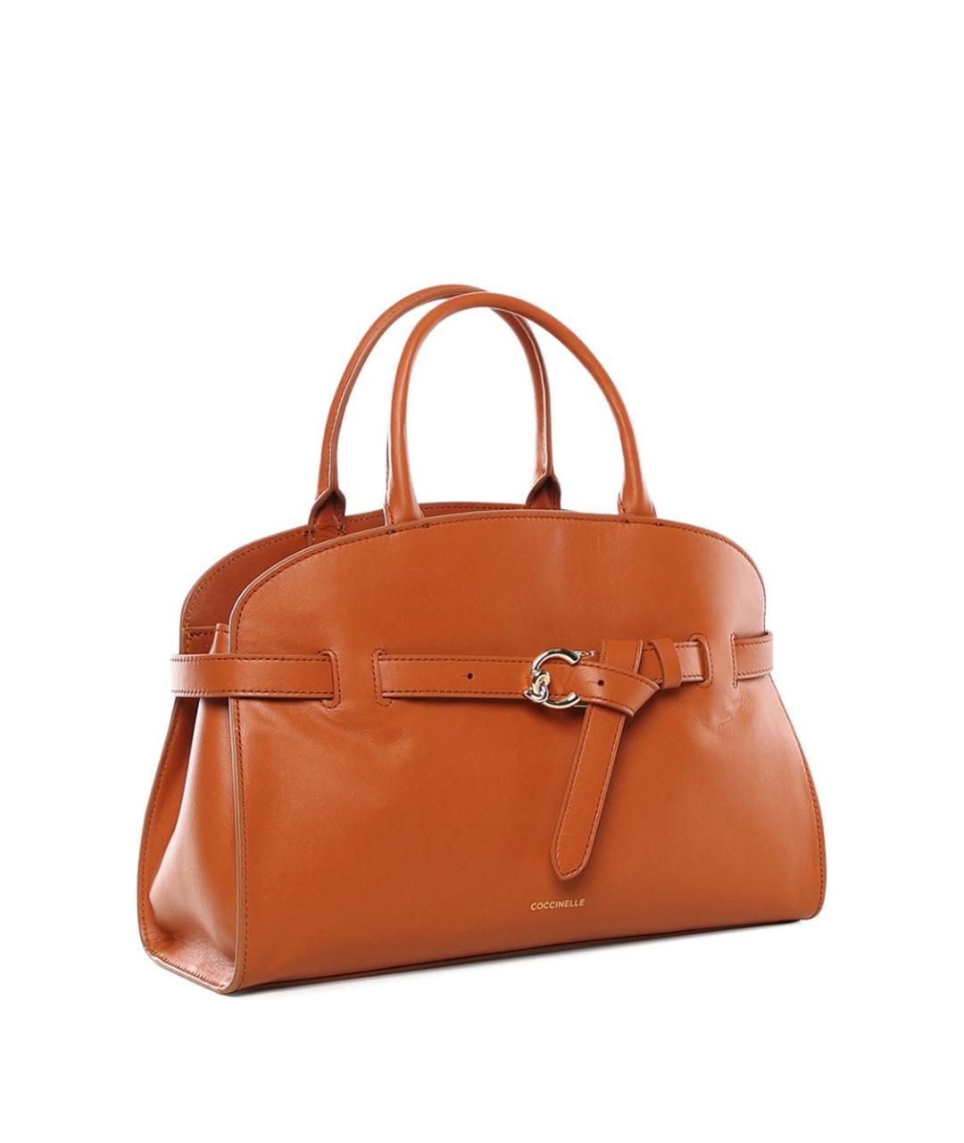 COCCINELLE Коричневая кожаная сумка тоут, фото 2
