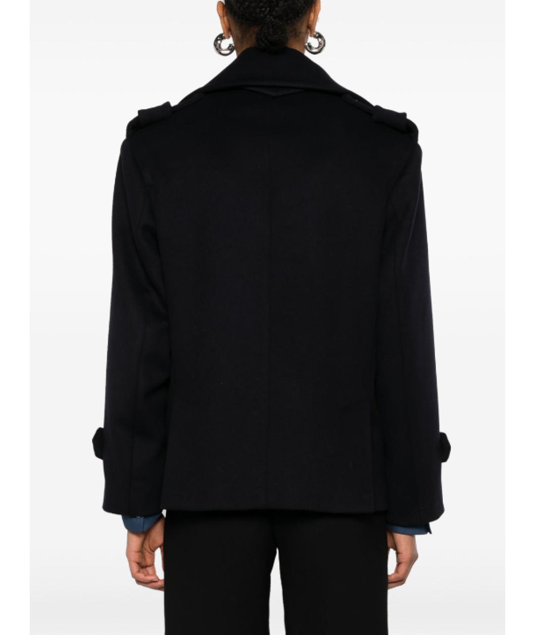 MAX MARA Темно-синее шерстяное пальто, фото 6