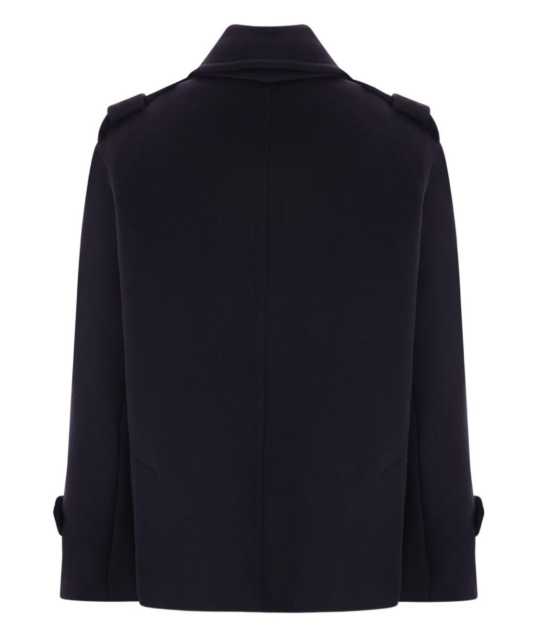 MAX MARA Темно-синее шерстяное пальто, фото 2