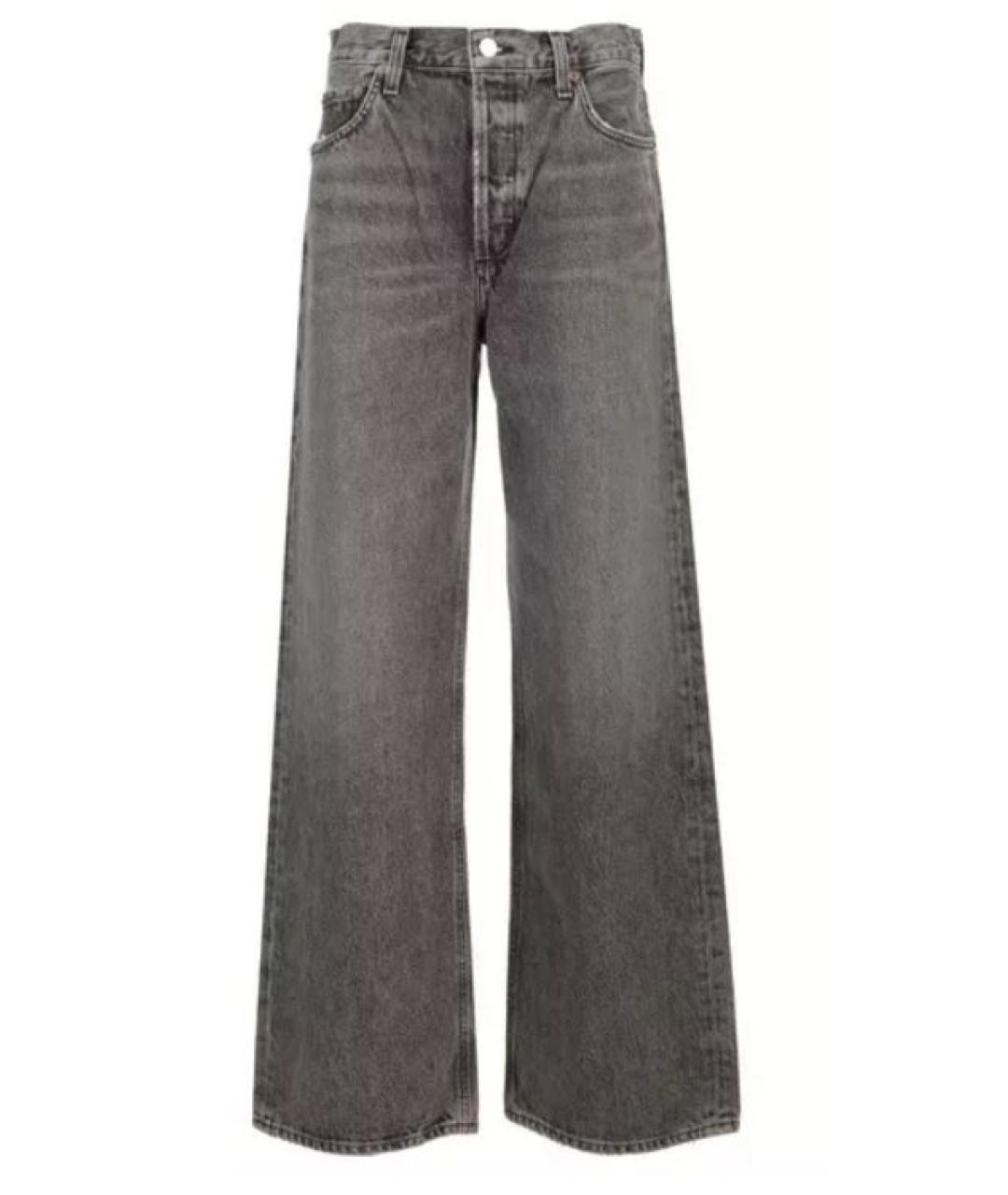 AGOLDE Антрацитовые хлопковые прямые джинсы, фото 1