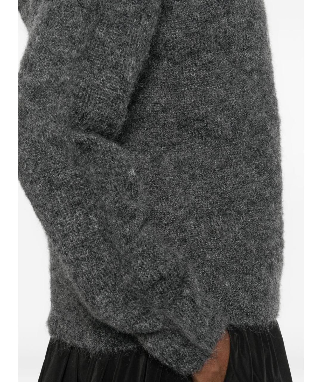 'S MAX MARA Серый шерстяной джемпер / свитер, фото 4
