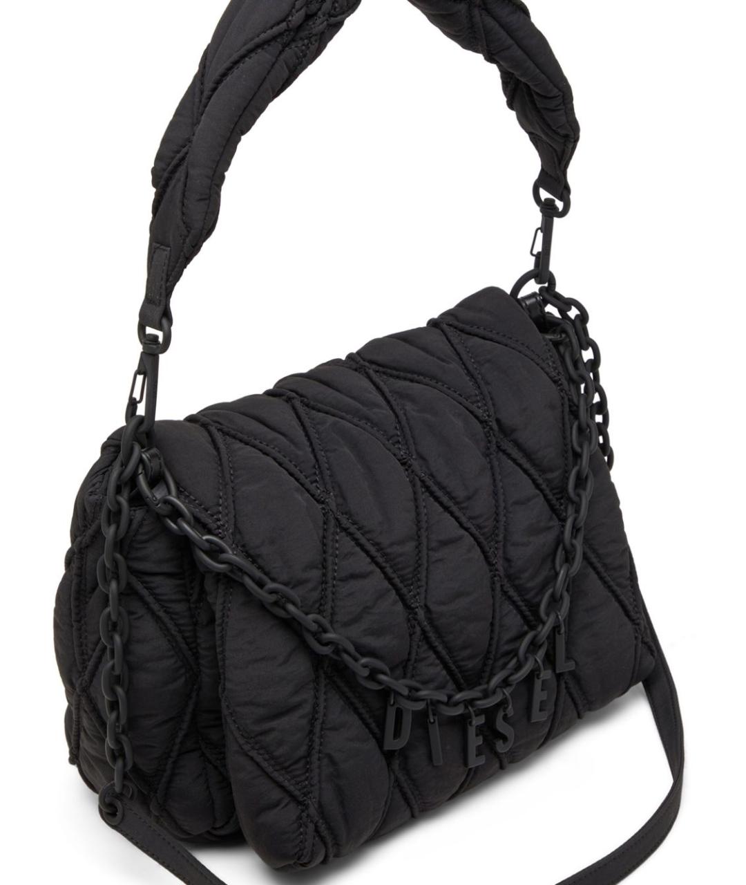 DIESEL Черная тканевая сумка через плечо, фото 3